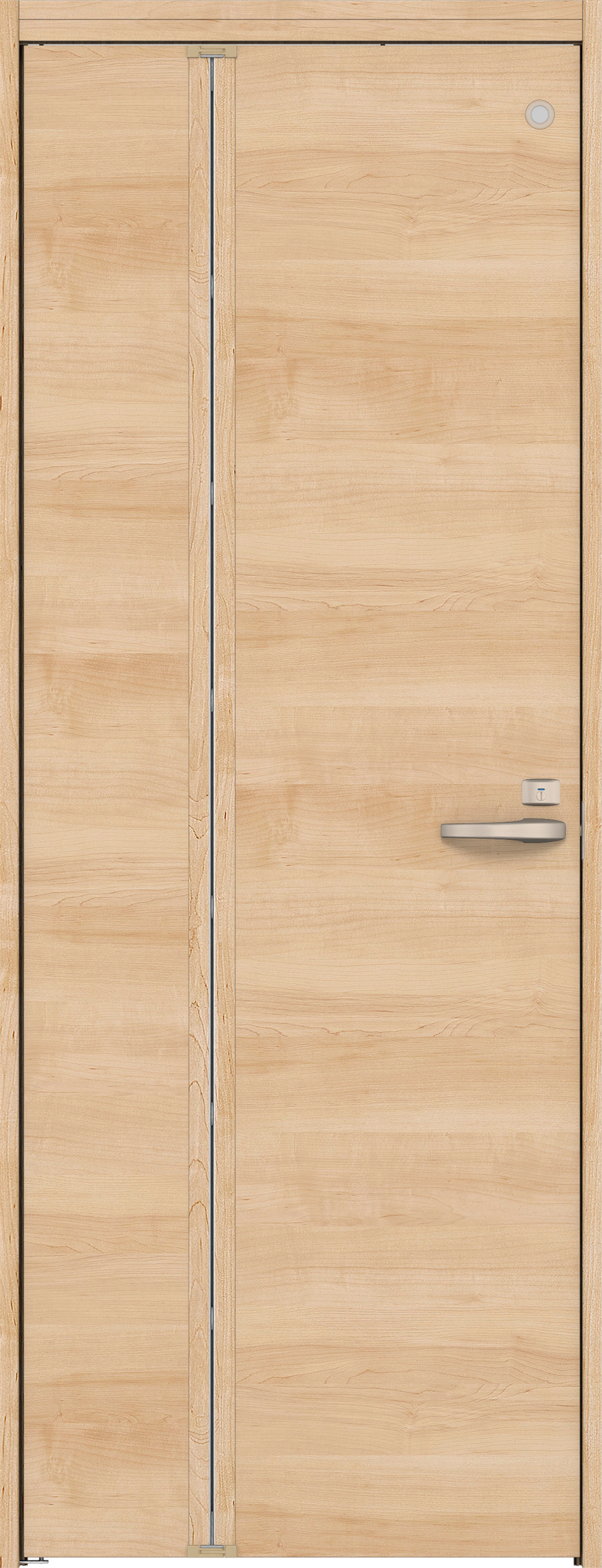 リビングドア　イエリア　機能ドア　折戸ドア　扉セット　Ｕ０デザイン　７８０幅　２０００高　〈ミルベージュ柄〉　左開き　錠付　表示錠　明かり窓付