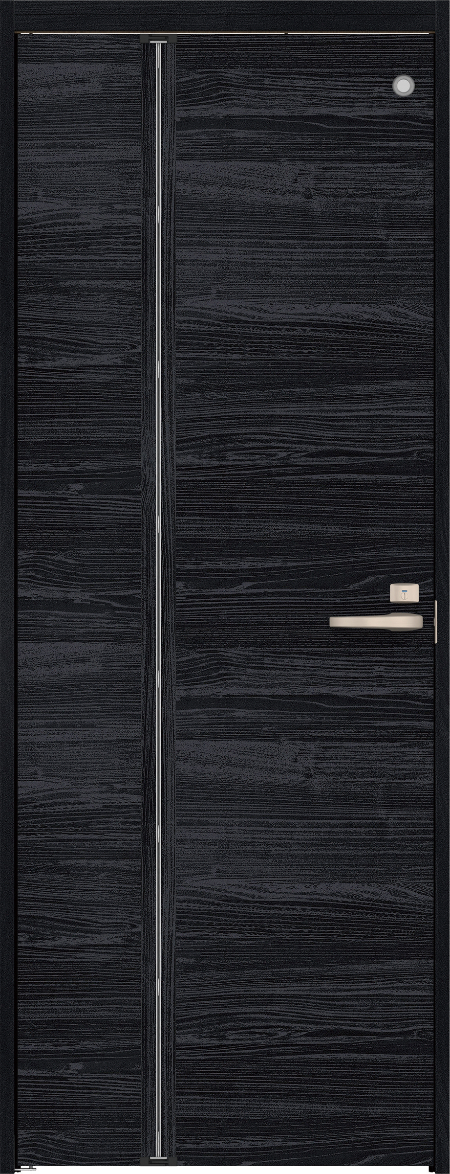 リビングドア　イエリア　機能ドア　折戸ドア　扉セット　Ｕ０デザイン　９３０幅　２０００高　〈モスブラック柄〉　左開き　錠付　表示錠　明かり窓付