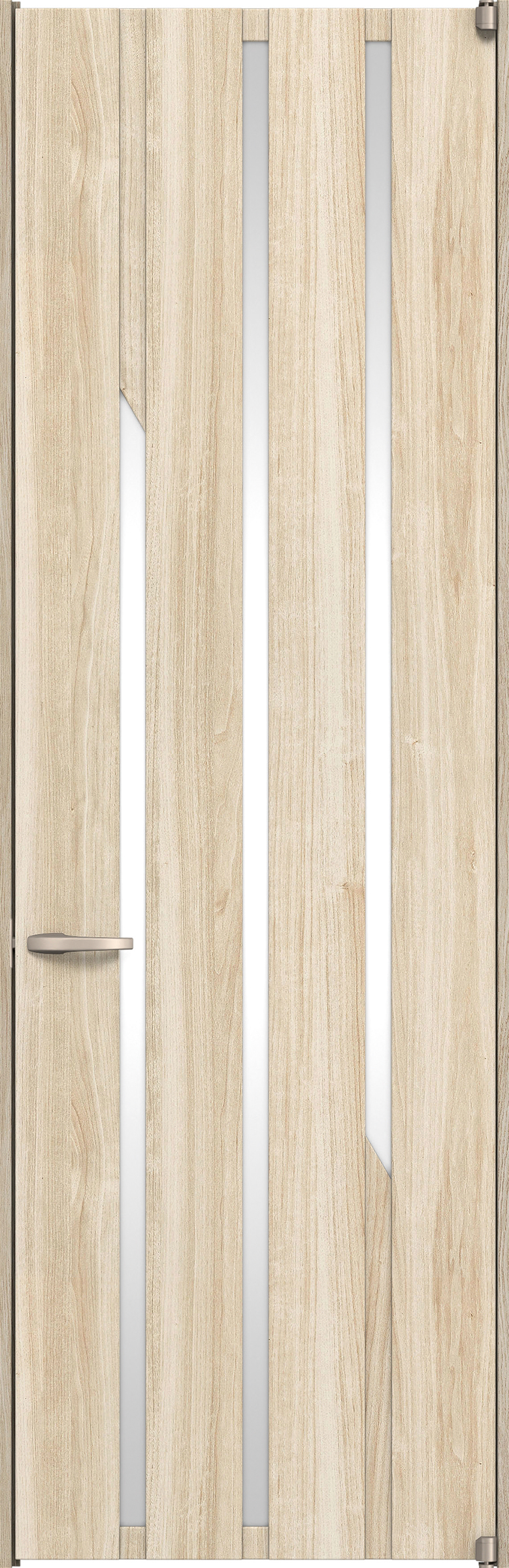 リビングドア　イエリア　二方枠ドア　扉セット　Ｅ３デザイン　７８０幅　２４００高　〈コットンベージュ柄〉　右開き　空錠　ピボット丁番