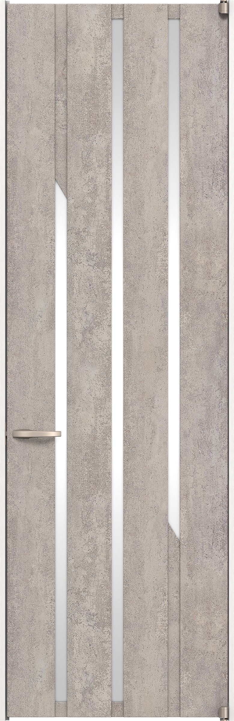 リビングドア　イエリア　二方枠ドア　扉セット　Ｅ３デザイン　７８０幅　２４００高　〈コンクリートグレー柄〉　右開き　空錠　ピボット丁番