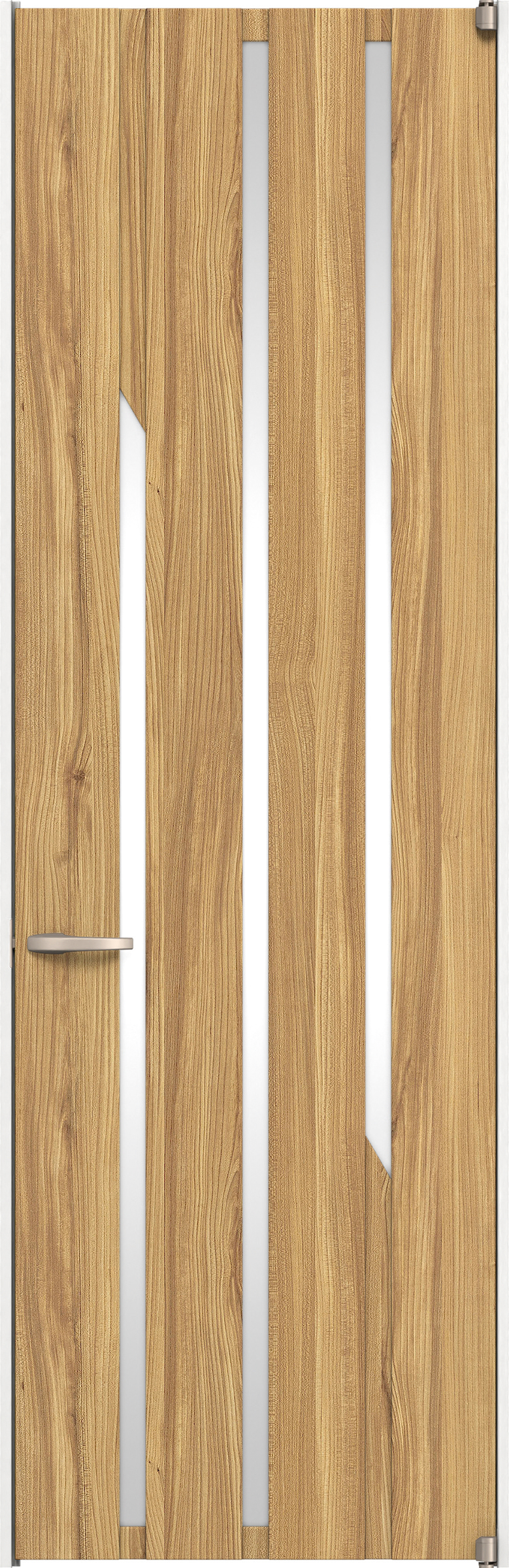 リビングドア　イエリア　二方枠ドア　扉セット　Ｅ３デザイン　７８０幅　２４００高　〈シナモンブラウン柄〉　右開き　空錠　ピボット丁番