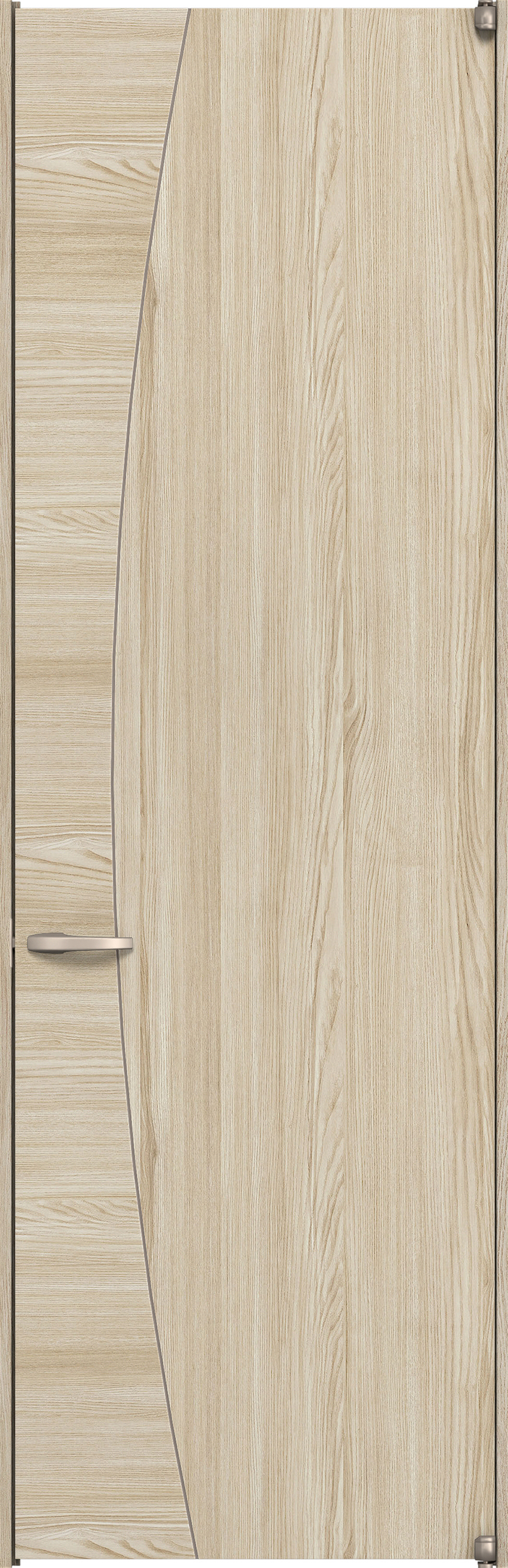 リビングドア　イエリア　二方枠ドア　扉セット　Ｋ６デザイン　７８０幅　２４００高　〈ソフトグレージュ柄〉　右開き　空錠　ピボット丁番