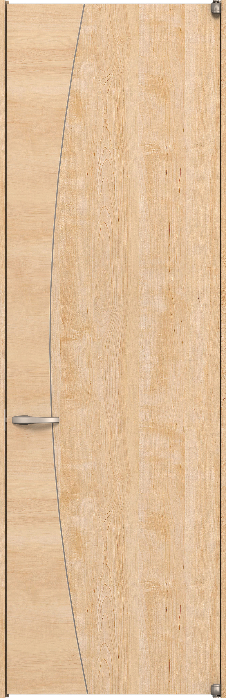 リビングドア　イエリア　二方枠ドア　扉セット　Ｋ６デザイン　７８０幅　２４００高　〈ミルベージュ柄〉　右開き　空錠　ピボット丁番