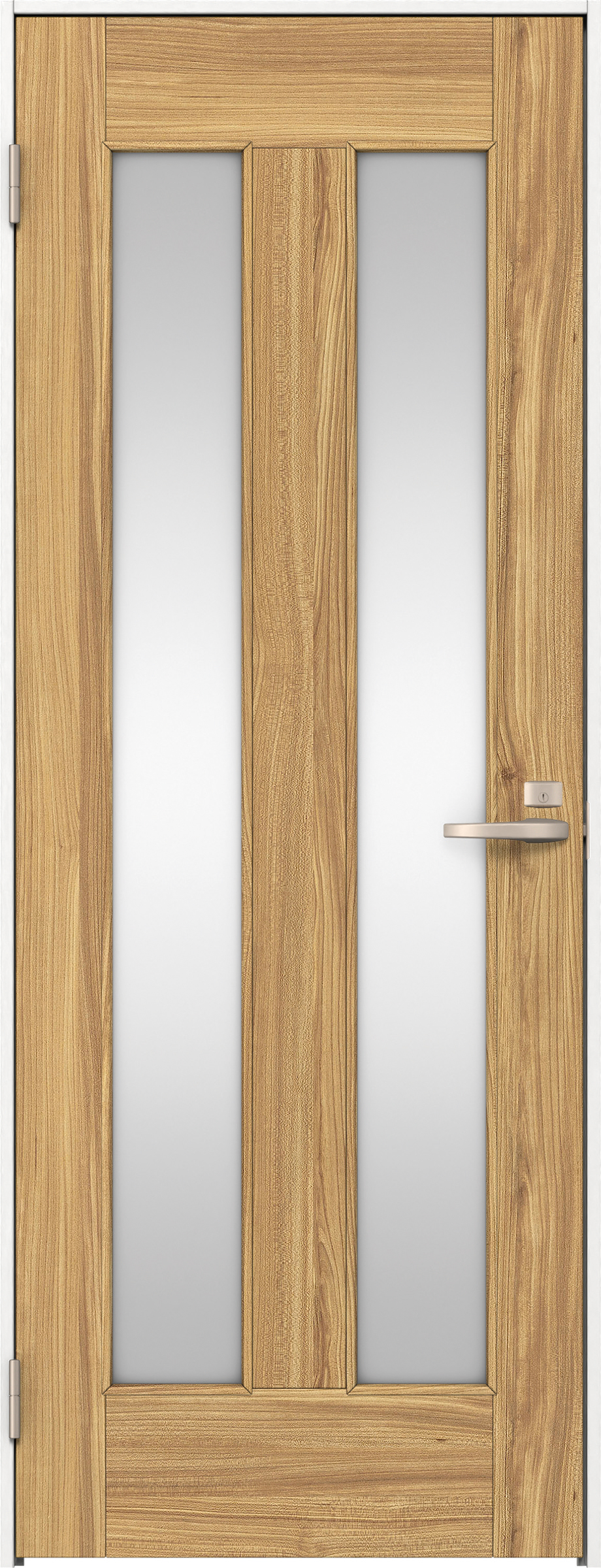 リビングドア　イエリア　片開きドア　扉セット　０６デザイン　７８０幅　２０００高　〈シナモンブラウン柄〉　左開き　錠付　間仕切錠　Ｎスタンダード丁番