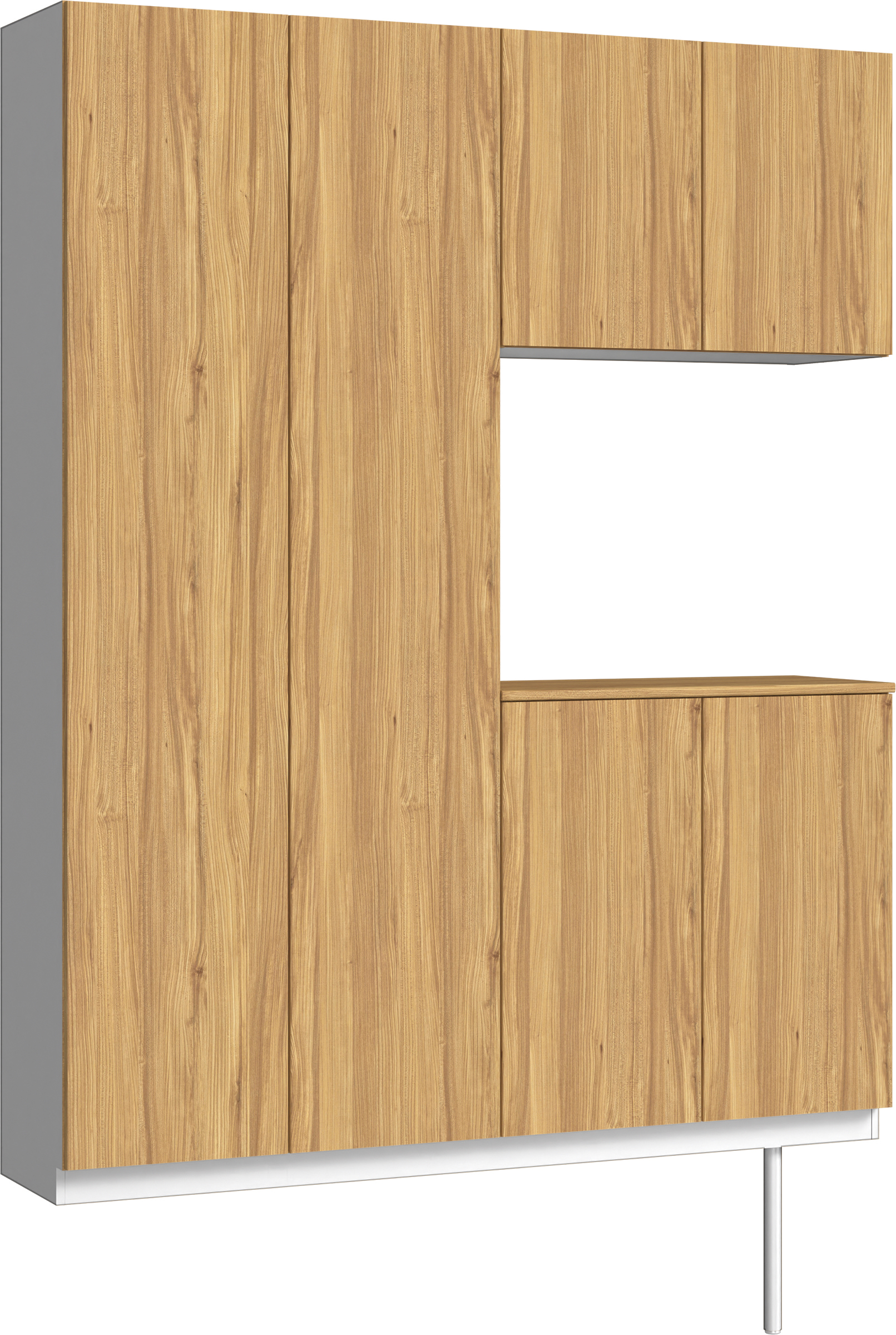 玄関収納　イエリア　開き戸ユニット　フラット　Ｓ０１　コの字ＰＬＡＮ　シューズ収納　パネル扉　１６００幅　〈シナモンブラウン柄〉　ハンドルレス