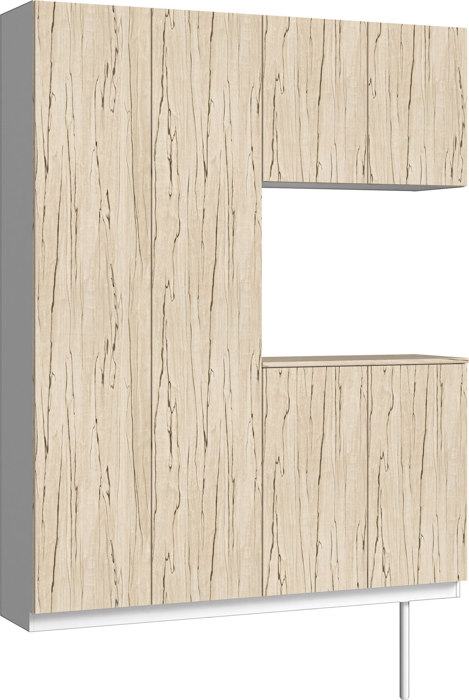 玄関収納　イエリア　開き戸ユニット　フラット　Ｓ０１　コの字ＰＬＡＮ　シューズ収納　パネル扉　１６００幅　〈スロウベージュ柄〉　ハンドルレス