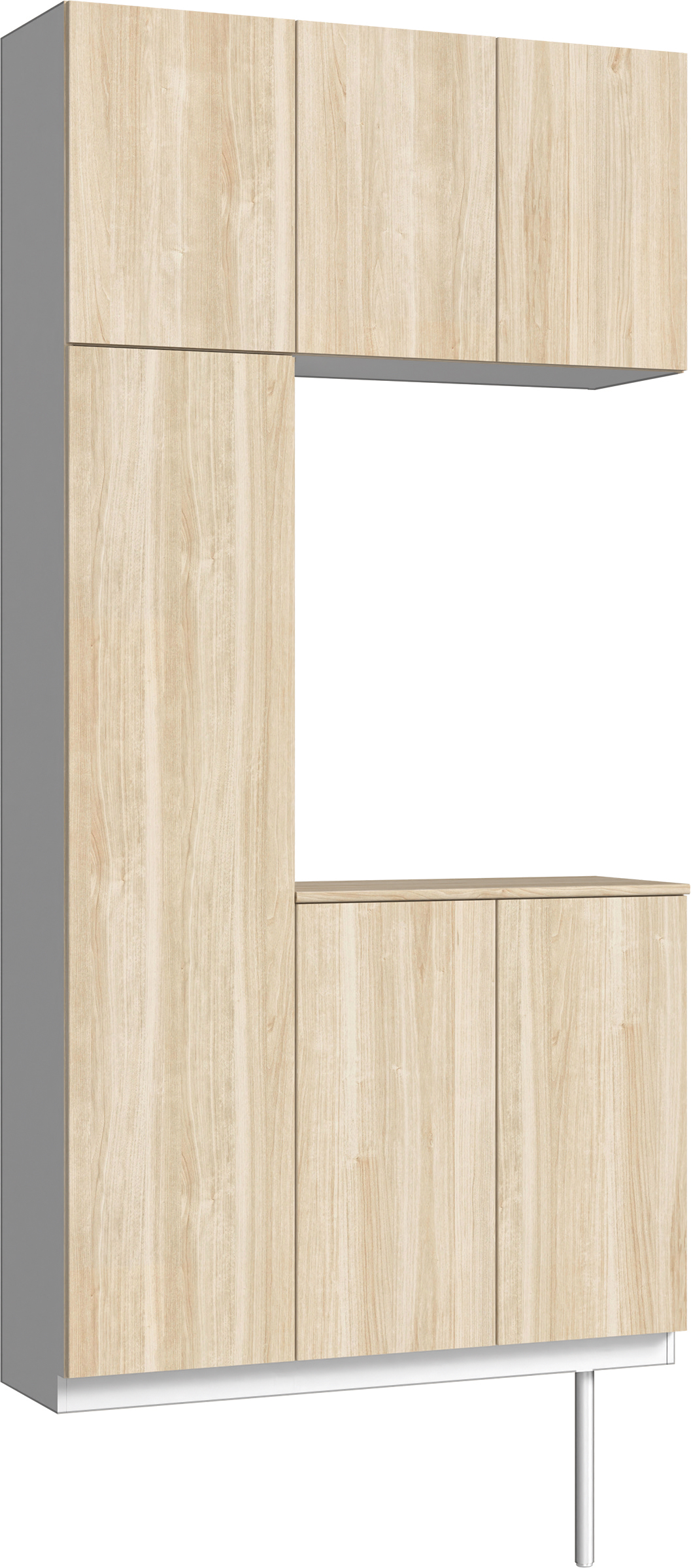 玄関収納　イエリア　開き戸ユニット　フラット　Ｓ７３　コの字ＰＬＡＮ　シューズ収納　パネル扉　１１４０幅　〈コットンベージュ柄〉　ハンドルレス