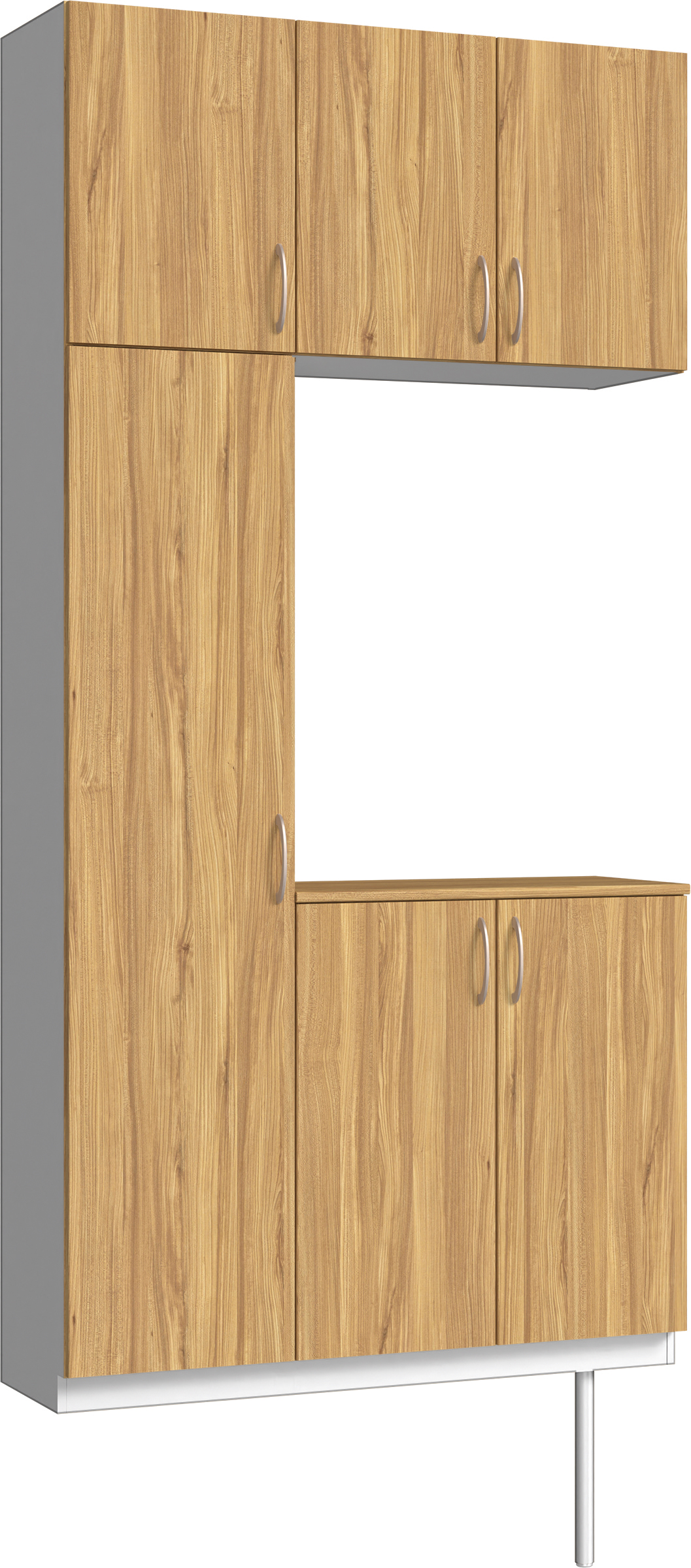 玄関収納　イエリア　開き戸ユニット　フラット　Ｓ７３　コの字ＰＬＡＮ　シューズ収納　パネル扉　１１４０幅　〈シナモンブラウン柄〉　ハンドルラウンド型〈Ｔシルバー色〉