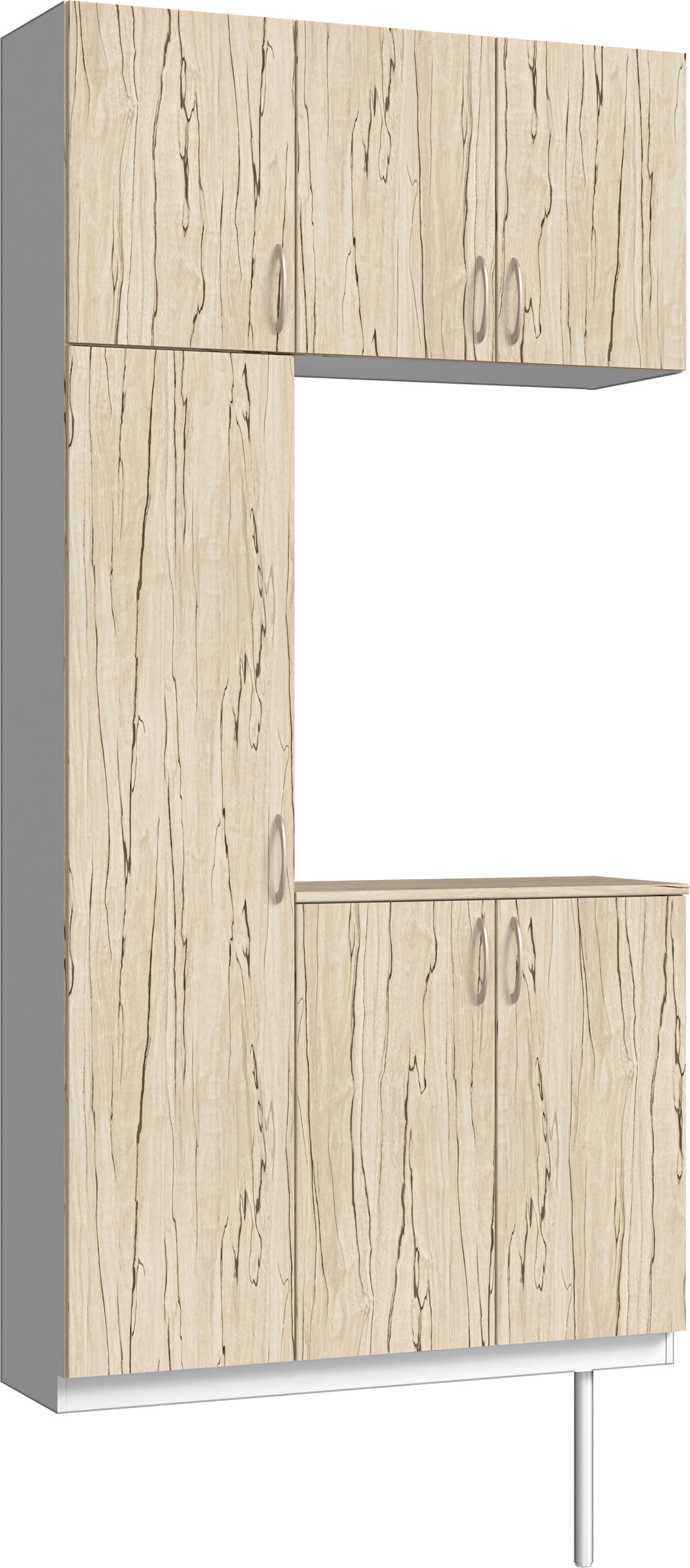 玄関収納　イエリア　開き戸ユニット　フラット　Ｓ７３　コの字ＰＬＡＮ　シューズ収納　パネル扉　１１４０幅　〈スロウベージュ柄〉　ハンドルラウンド型〈Ｔシルバー色〉