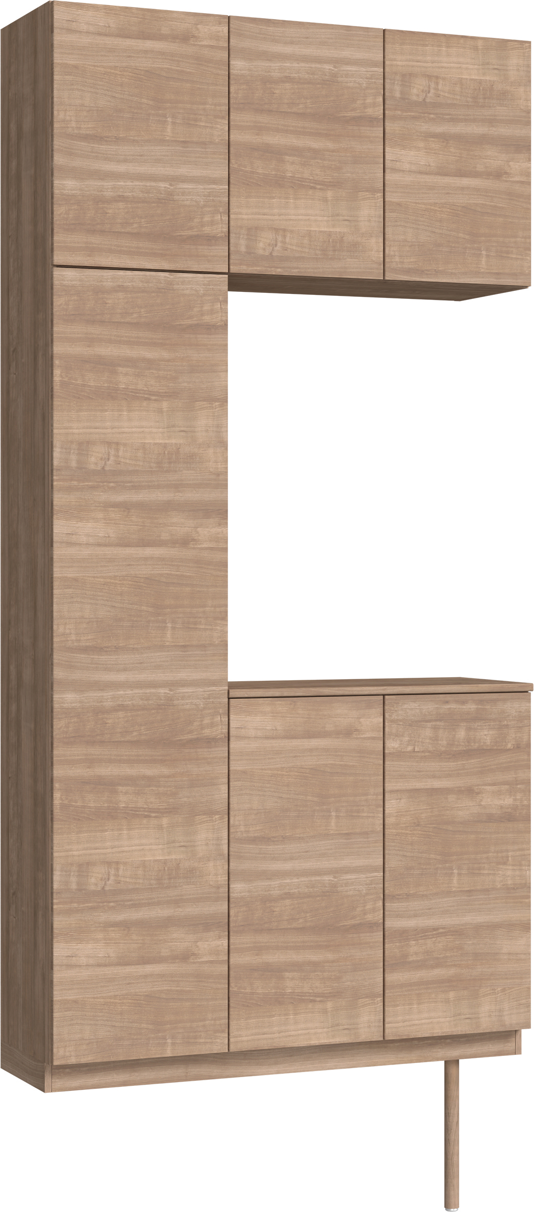 玄関収納　イエリア　開き戸ユニット　フラット横木目　Ｓ７３　コの字ＰＬＡＮ　シューズ収納　ウッド扉　１１４０幅　〈トープグレー柄〉　ハンドルレス