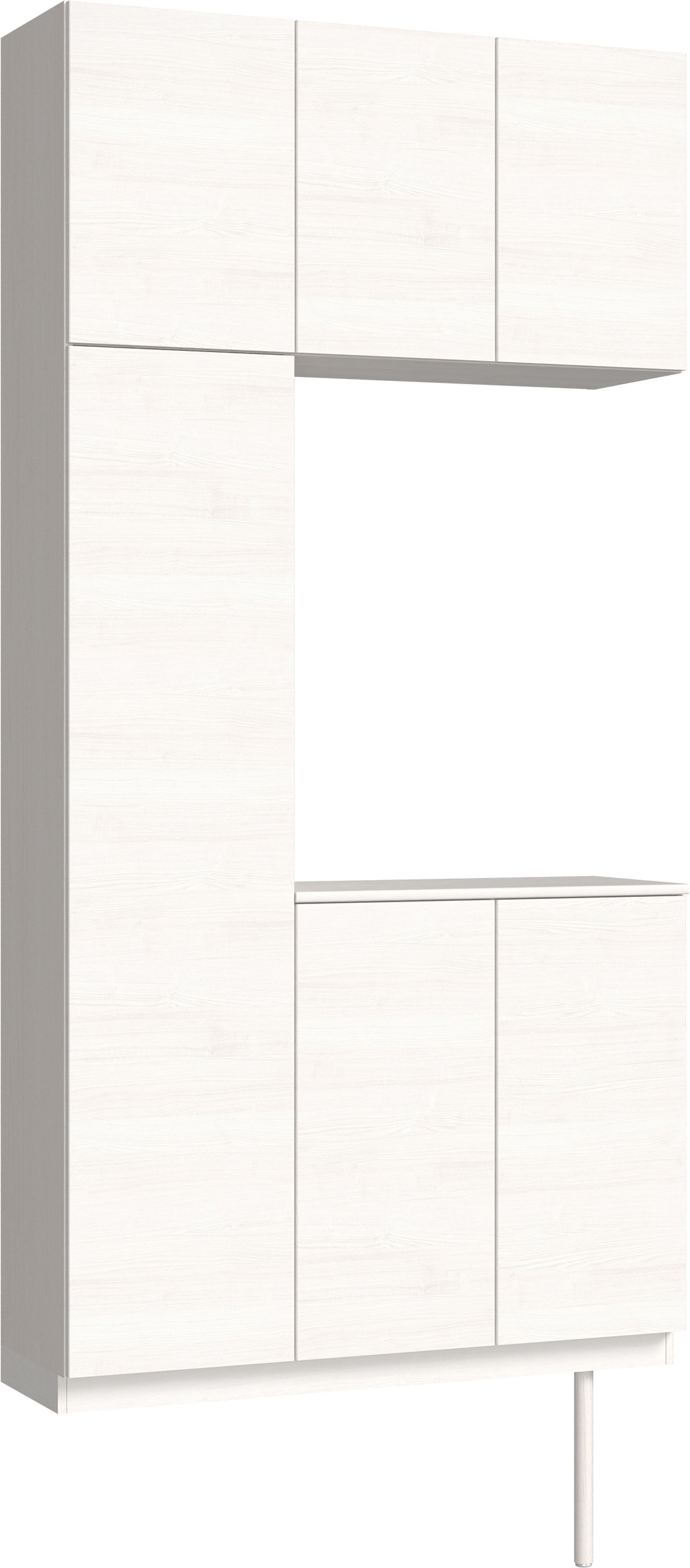 玄関収納　イエリア　開き戸ユニット　フラット横木目　Ｓ７３　コの字ＰＬＡＮ　シューズ収納　ウッド扉　１１４０幅　〈ネオホワイト柄〉　ハンドルレス