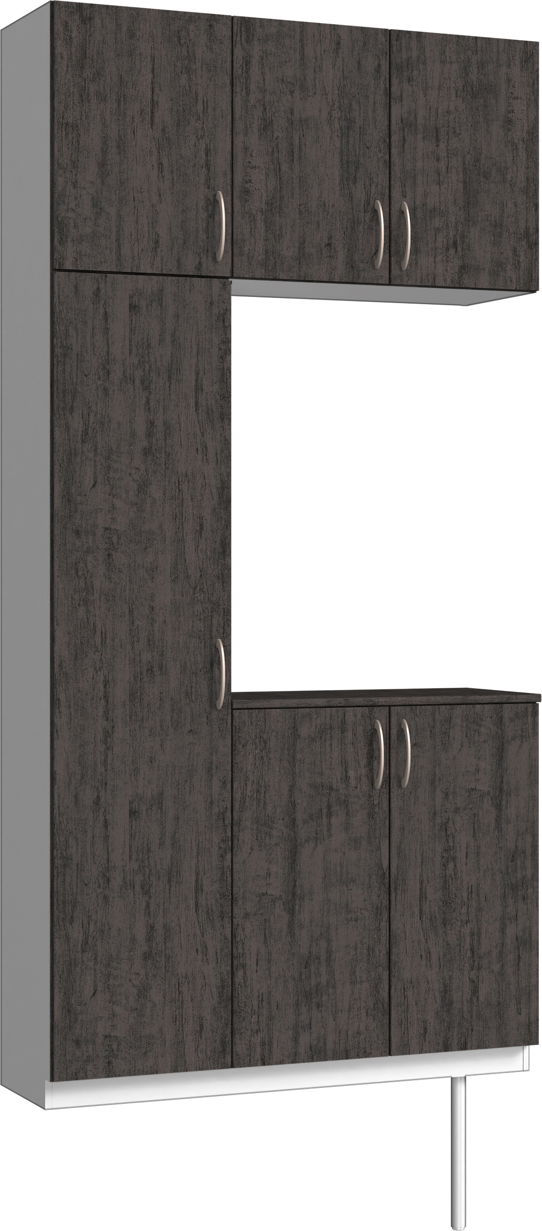 玄関収納　イエリア　開き戸ユニット　フラット　Ｓ７３　コの字ＰＬＡＮ　シューズ収納　パネル扉　１１４０幅　〈ドライブラック柄〉　ハンドルラウンド型〈Ｔシルバー色〉