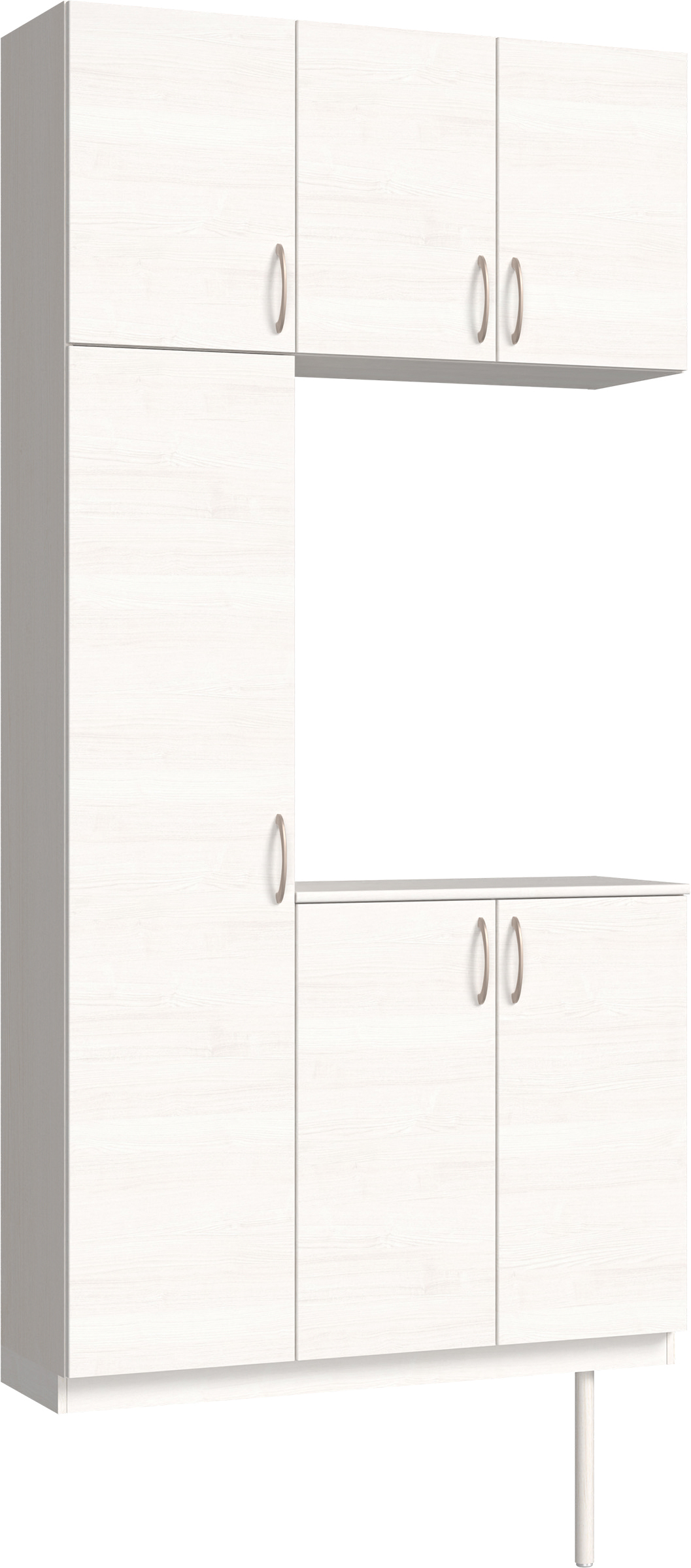 玄関収納　イエリア　開き戸ユニット　フラット横木目　Ｓ７３　コの字ＰＬＡＮ　シューズ収納　ウッド扉　１１４０幅　〈ネオホワイト柄〉　ハンドルラウンド型〈Ｔシルバー色〉