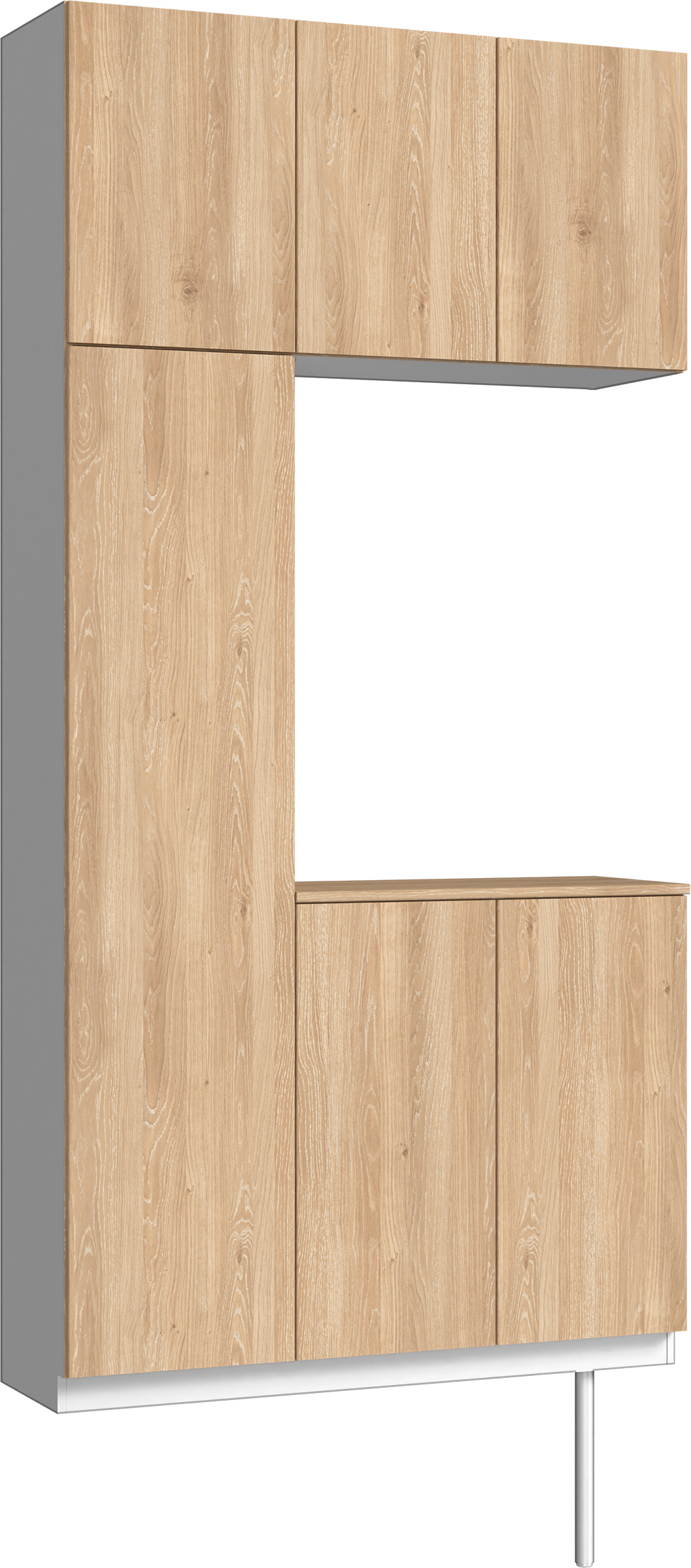 玄関収納　イエリア　開き戸ユニット　フラット　Ｓ７３　コの字ＰＬＡＮ　シューズ収納　パネル扉　１１４０幅　〈ミルキーオーカー柄〉　ハンドルレス