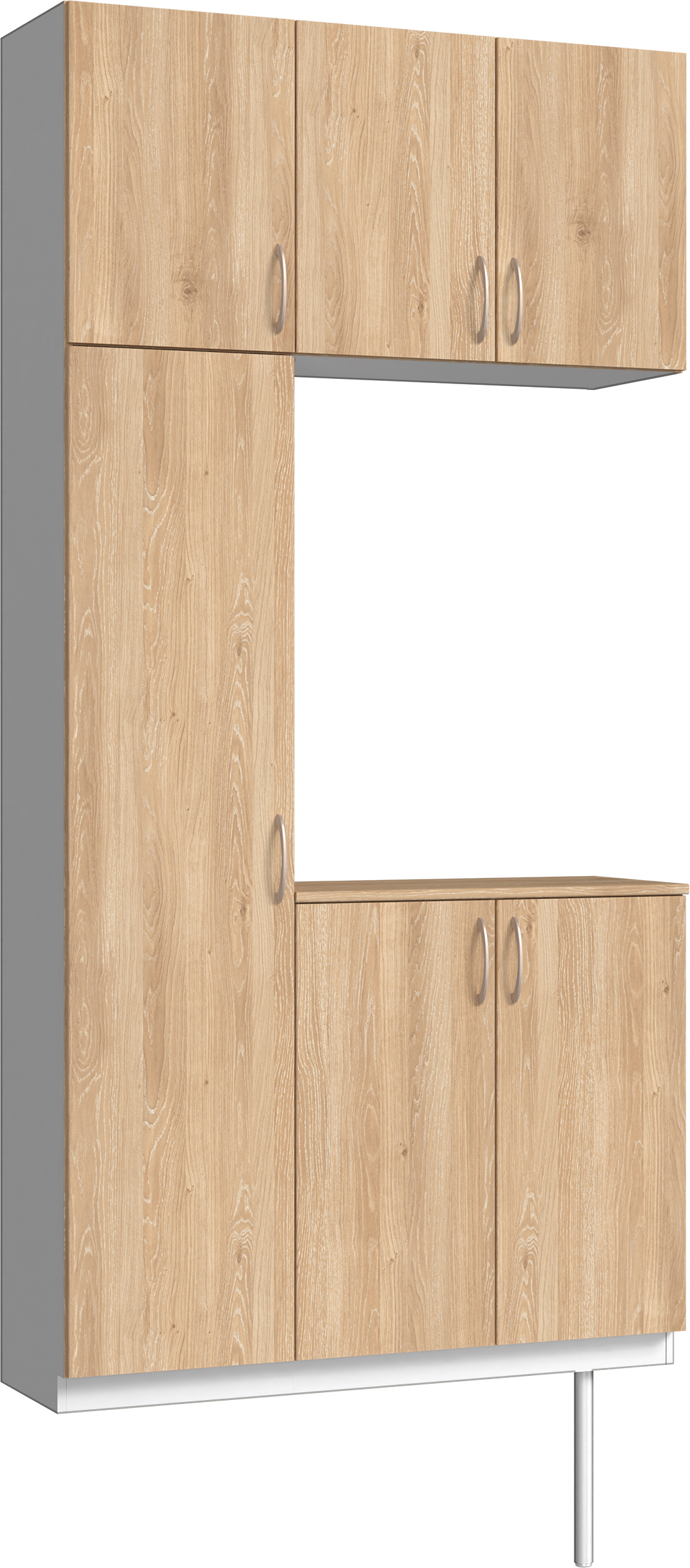 玄関収納　イエリア　開き戸ユニット　フラット　Ｓ７３　コの字ＰＬＡＮ　シューズ収納　パネル扉　１１４０幅　〈ミルキーオーカー柄〉　ハンドルラウンド型〈Ｔシルバー色〉