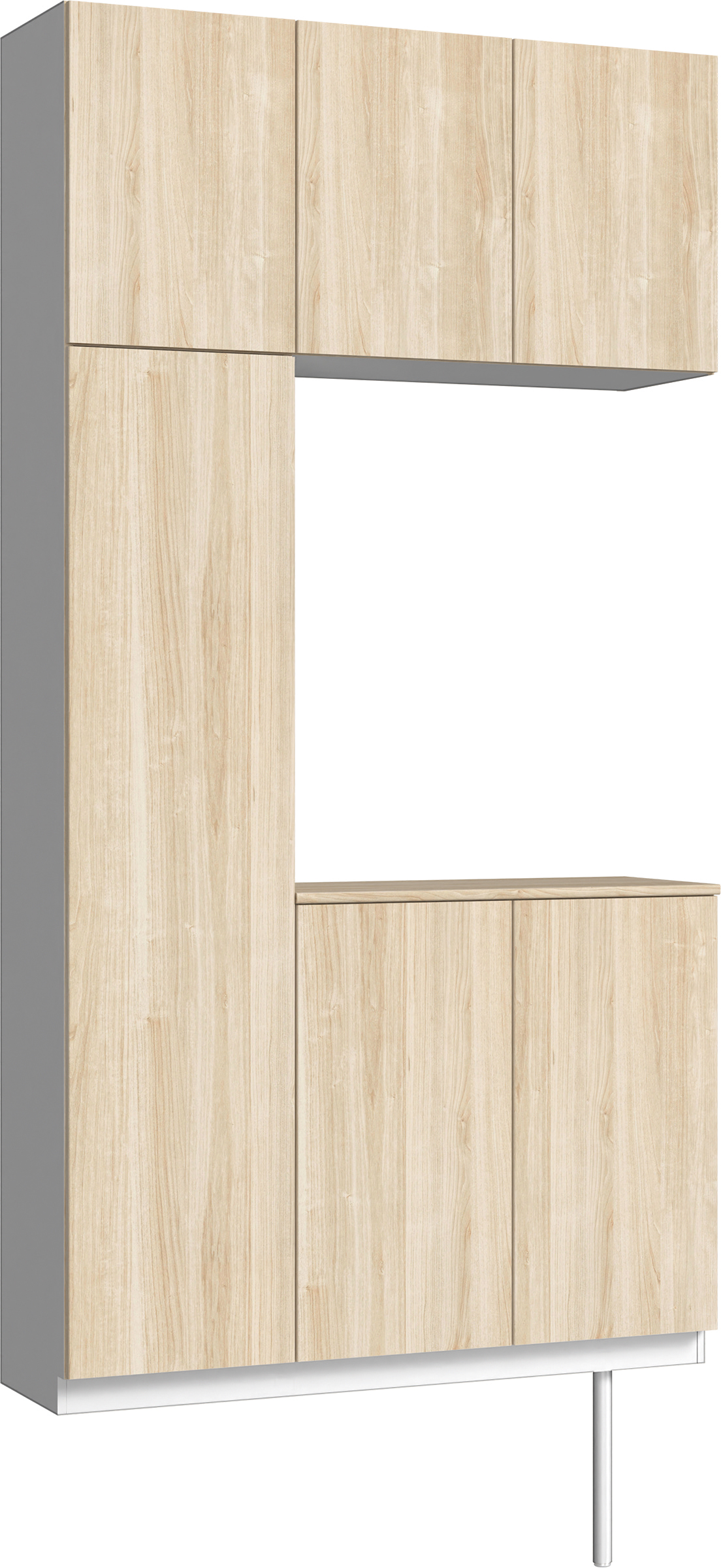 玄関収納　イエリア　開き戸ユニット　フラット　Ｓ３１　コの字ＰＬＡＮ　シューズ収納　パネル扉　１２００幅　〈コットンベージュ柄〉　ハンドルレス