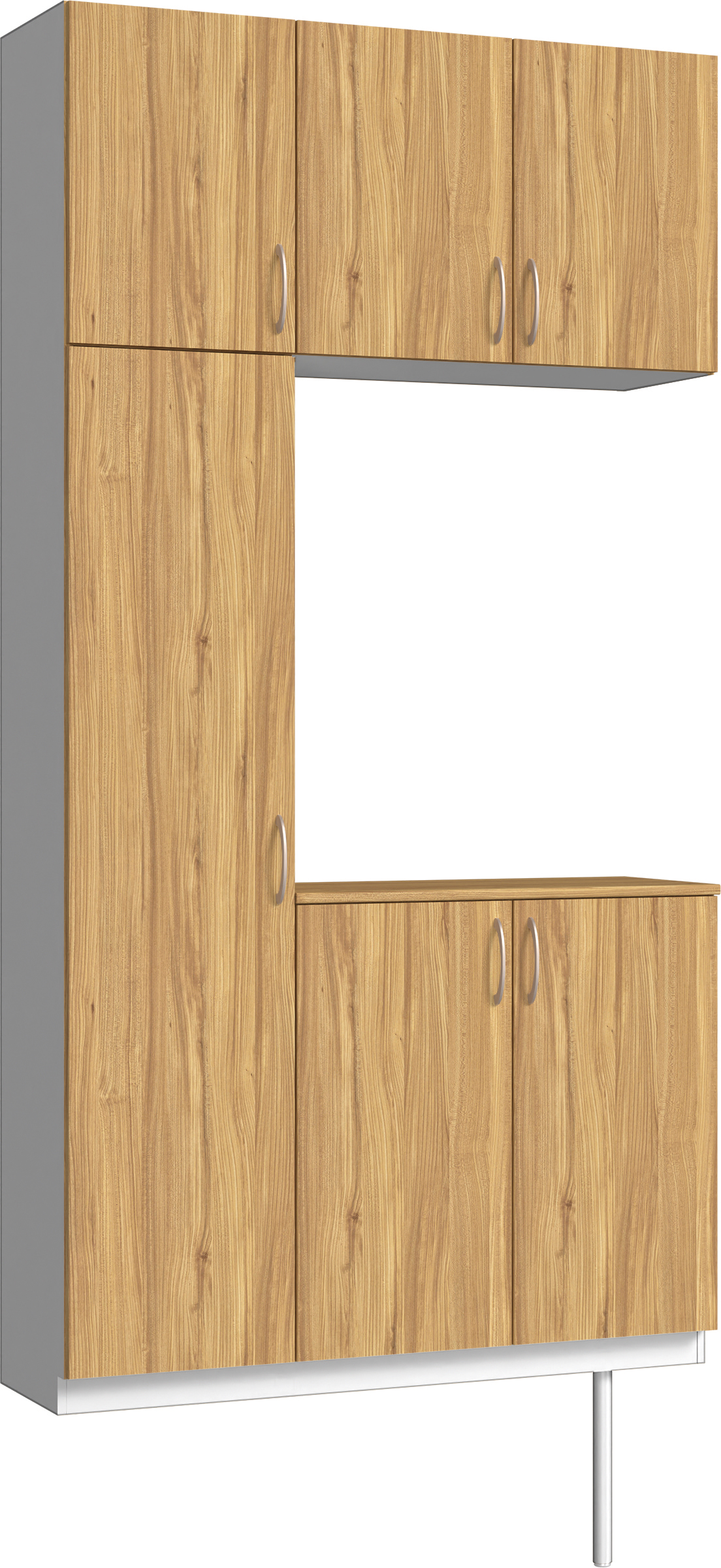 玄関収納　イエリア　開き戸ユニット　フラット　Ｓ３１　コの字ＰＬＡＮ　シューズ収納　パネル扉　１２００幅　〈シナモンブラウン柄〉　ハンドルラウンド型〈Ｔシルバー色〉