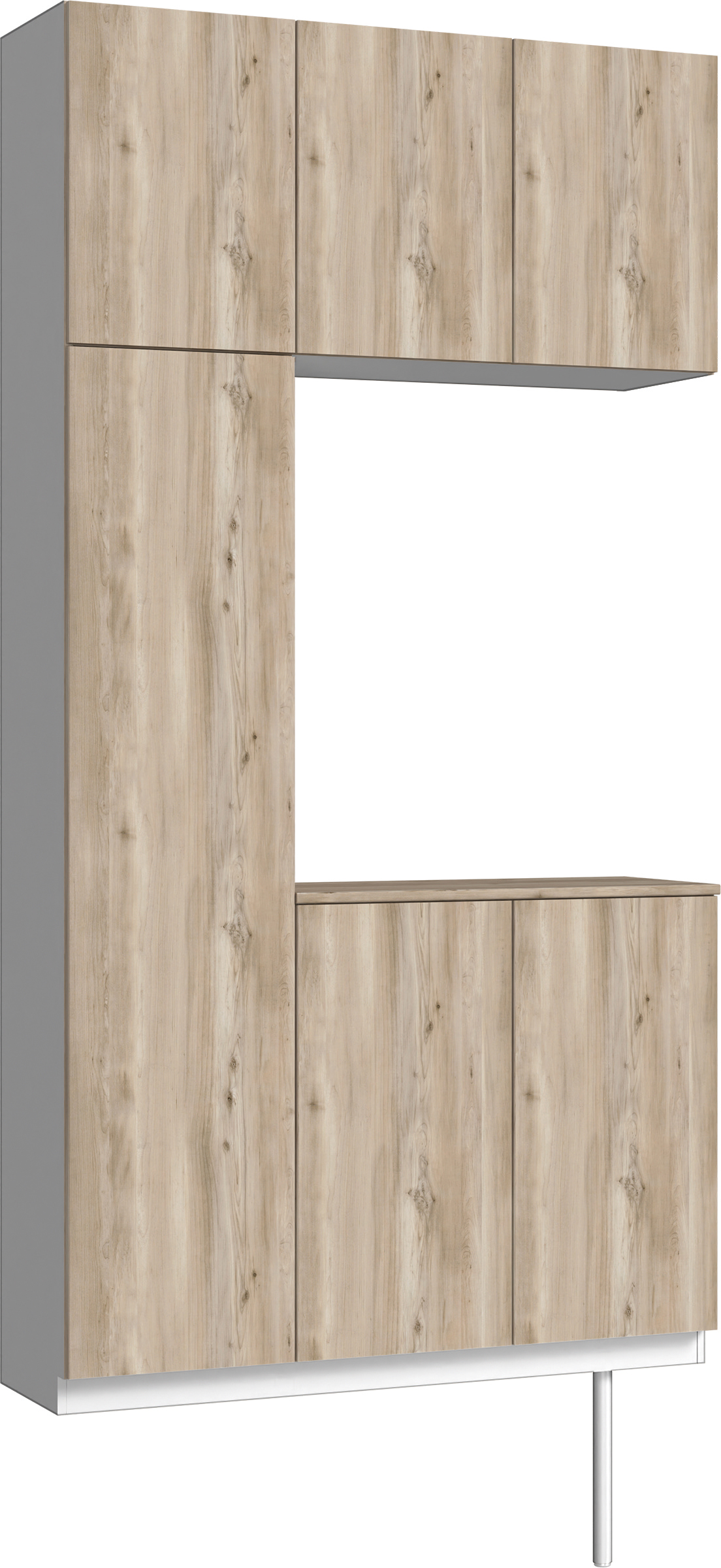 玄関収納　イエリア　開き戸ユニット　フラット　Ｓ３１　コの字ＰＬＡＮ　シューズ収納　パネル扉　１２００幅　〈スモークグレー柄〉　ハンドルレス