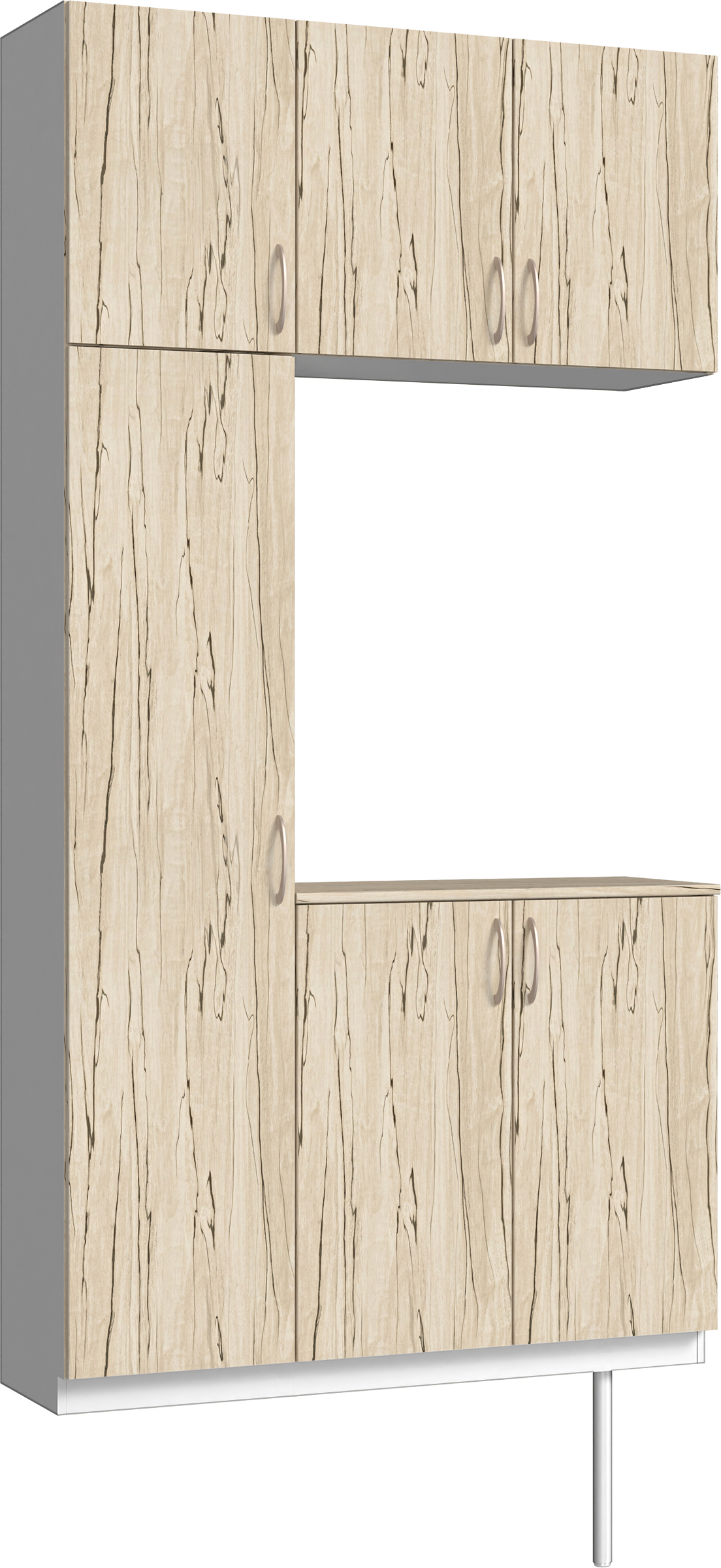 玄関収納　イエリア　開き戸ユニット　フラット　Ｓ３１　コの字ＰＬＡＮ　シューズ収納　パネル扉　１２００幅　〈スロウベージュ柄〉　ハンドルラウンド型〈Ｔシルバー色〉