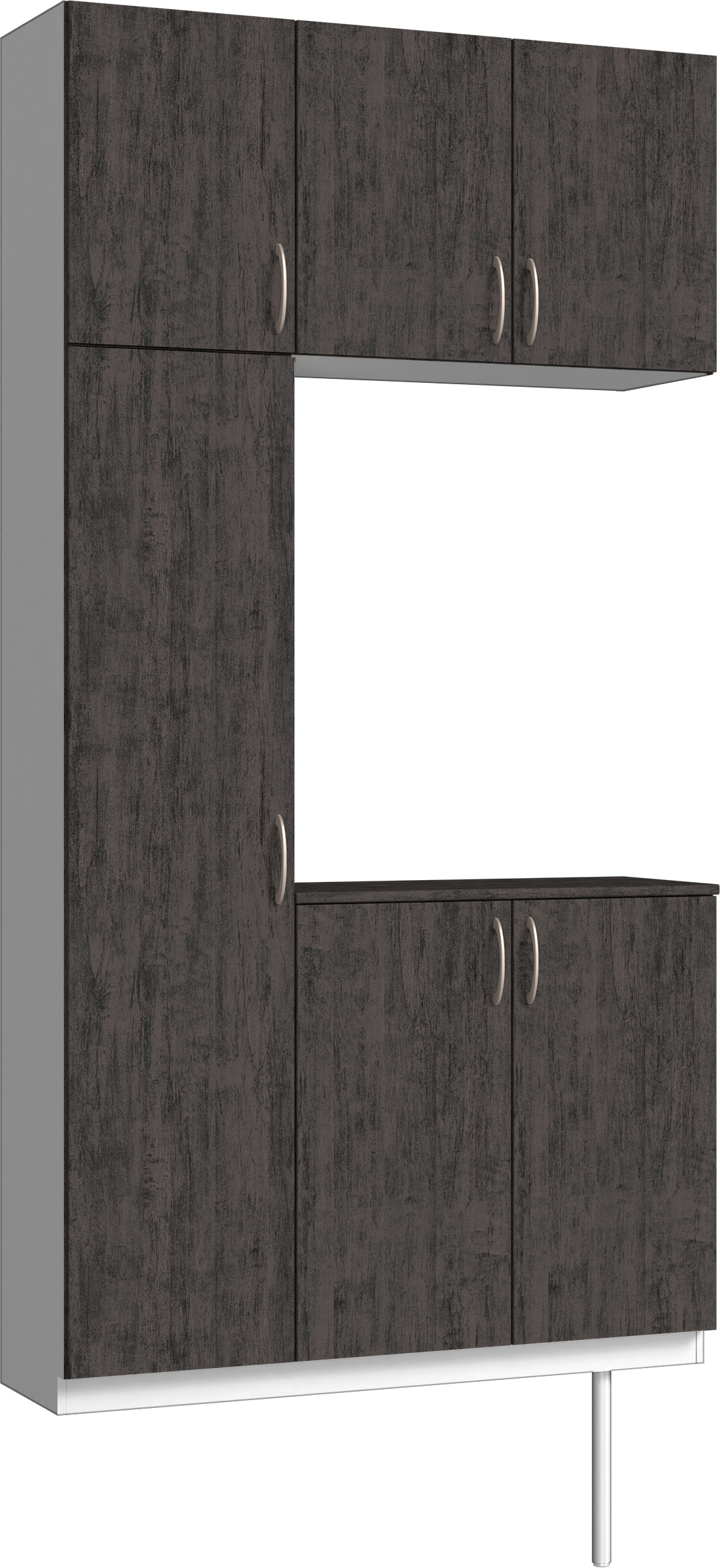 玄関収納　イエリア　開き戸ユニット　フラット　Ｓ３１　コの字ＰＬＡＮ　シューズ収納　パネル扉　１２００幅　〈ドライブラック柄〉　ハンドルラウンド型〈Ｔシルバー色〉