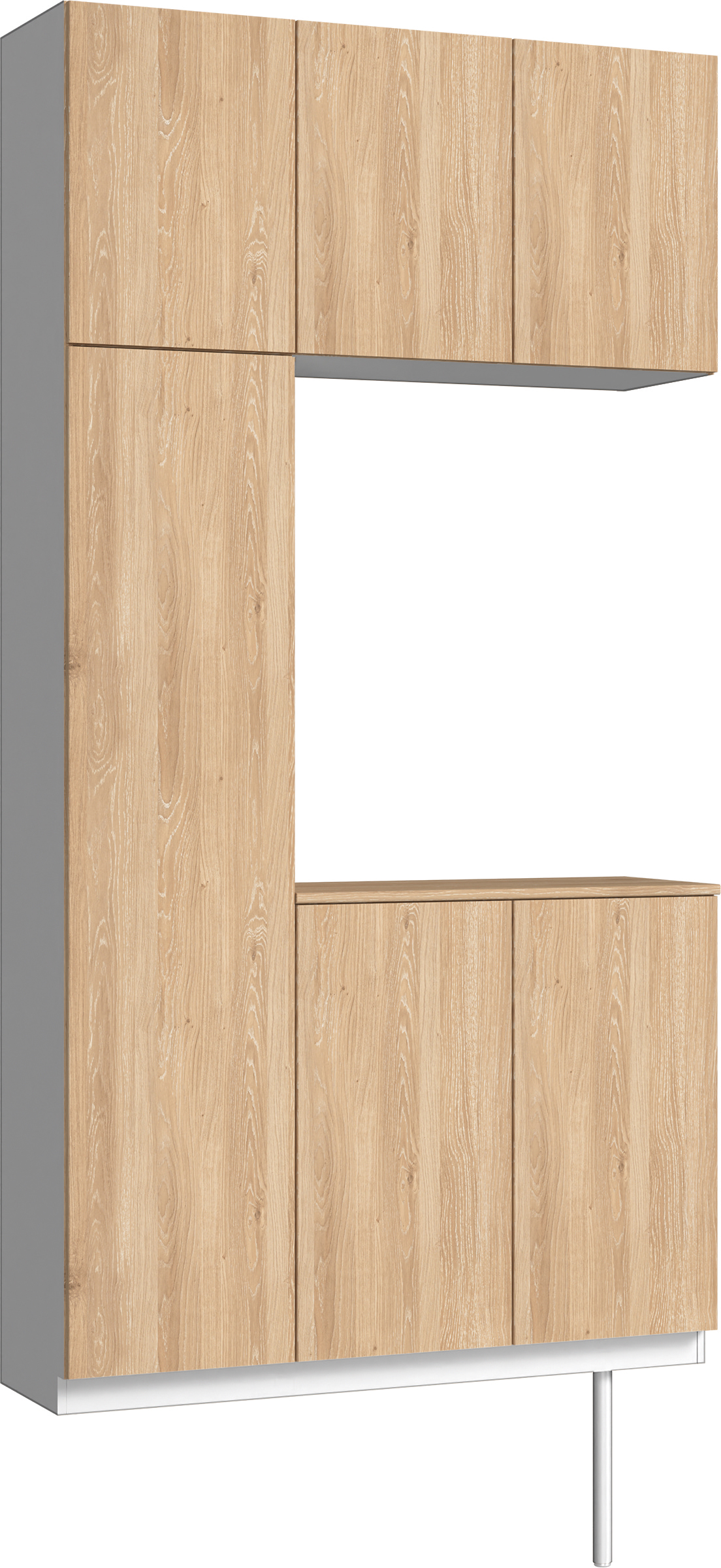 玄関収納　イエリア　開き戸ユニット　フラット　Ｓ３１　コの字ＰＬＡＮ　シューズ収納　パネル扉　１２００幅　〈ミルキーオーカー柄〉　ハンドルレス