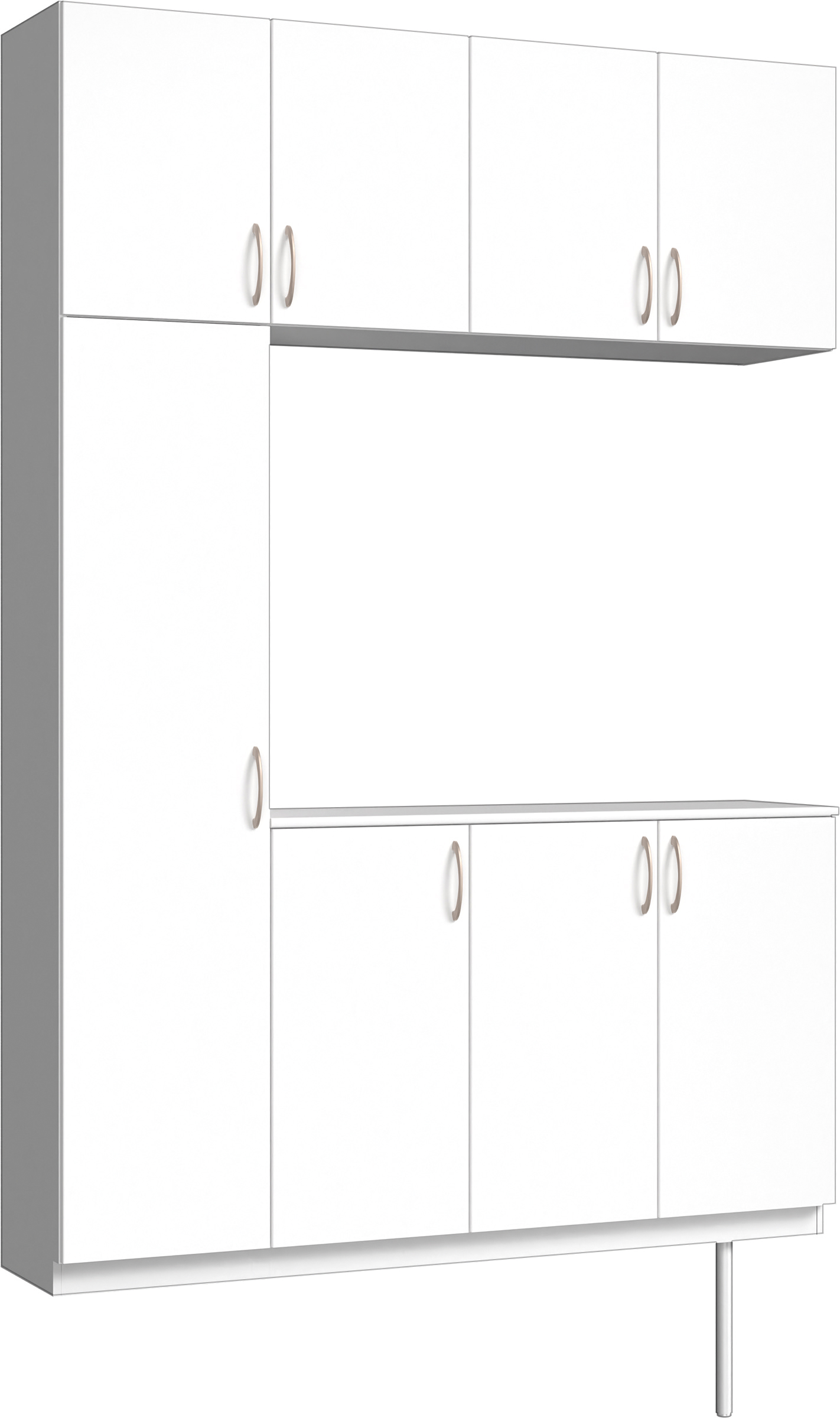 玄関収納　イエリア　開き戸ユニット　フラット縦木目　Ｓ１６　コの字ＰＬＡＮ　シューズ収納　ウッド扉　１６００幅　　〈パウダーホワイト柄〉　ハンドルラウンド型〈Ｔシルバー色〉