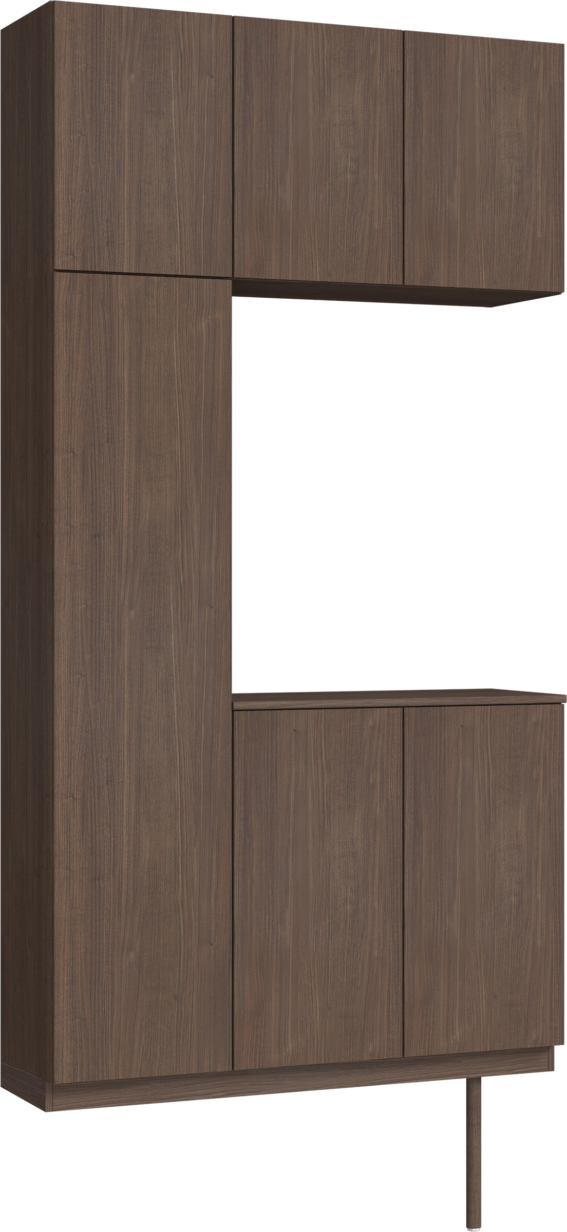 玄関収納　イエリア　開き戸ユニット　フラット縦木目　Ｓ３１　コの字ＰＬＡＮ　シューズ収納　ウッド扉　１２００幅　〈ダルブラウン柄〉　ハンドルレス