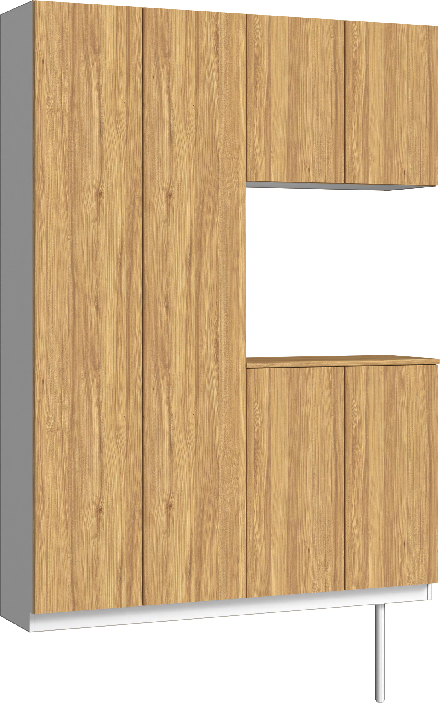 玄関収納　イエリア　開き戸ユニット　フラット　Ｓ８７　コの字ＰＬＡＮ　シューズ収納　パネル扉　１４８０幅　〈シナモンブラウン柄〉　ハンドルレス