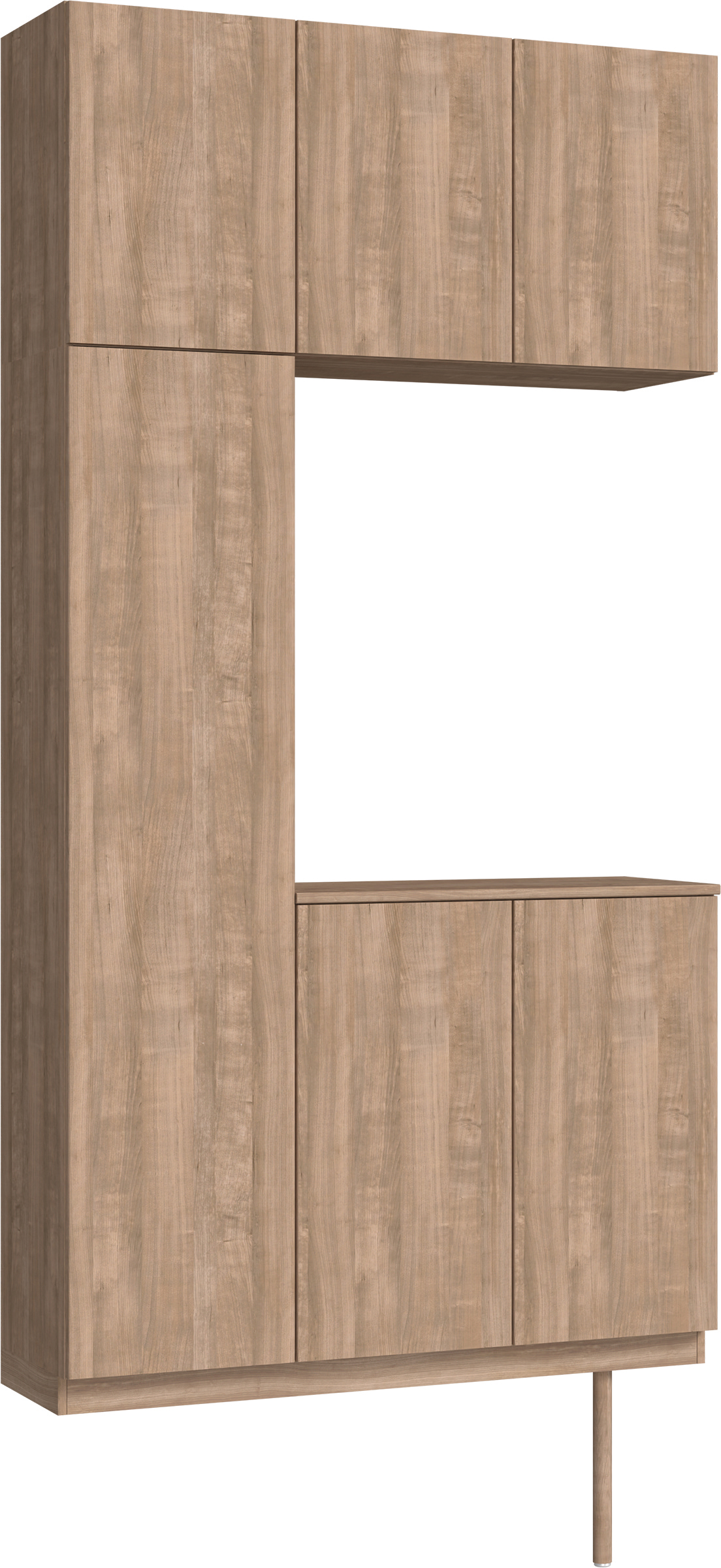 玄関収納　イエリア　開き戸ユニット　フラット縦木目　Ｓ３１　コの字ＰＬＡＮ　シューズ収納　ウッド扉　１２００幅　〈トープグレー柄〉　ハンドルレス