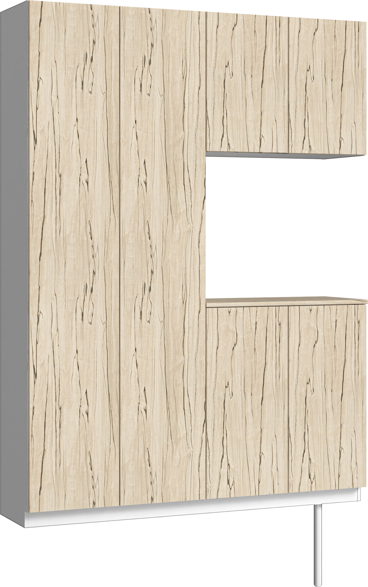 玄関収納　イエリア　開き戸ユニット　フラット　Ｓ８７　コの字ＰＬＡＮ　シューズ収納　パネル扉　１４８０幅　〈スロウベージュ柄〉　ハンドルレス