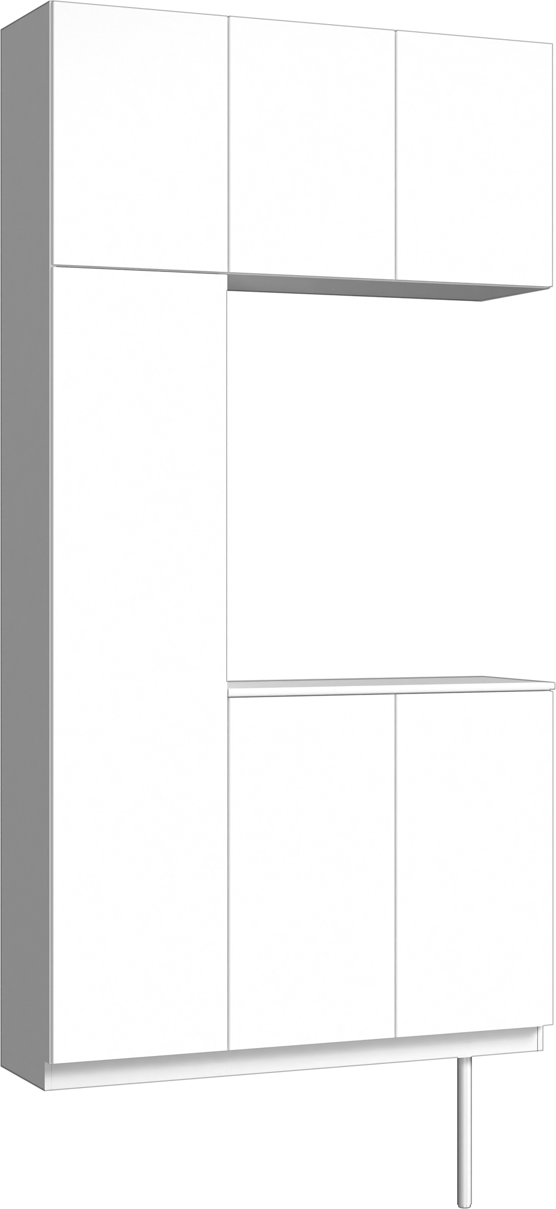 玄関収納　イエリア　開き戸ユニット　フラット縦木目　Ｓ３１　コの字ＰＬＡＮ　シューズ収納　ウッド扉　１２００幅　〈パウダーホワイト柄〉　ハンドルレス