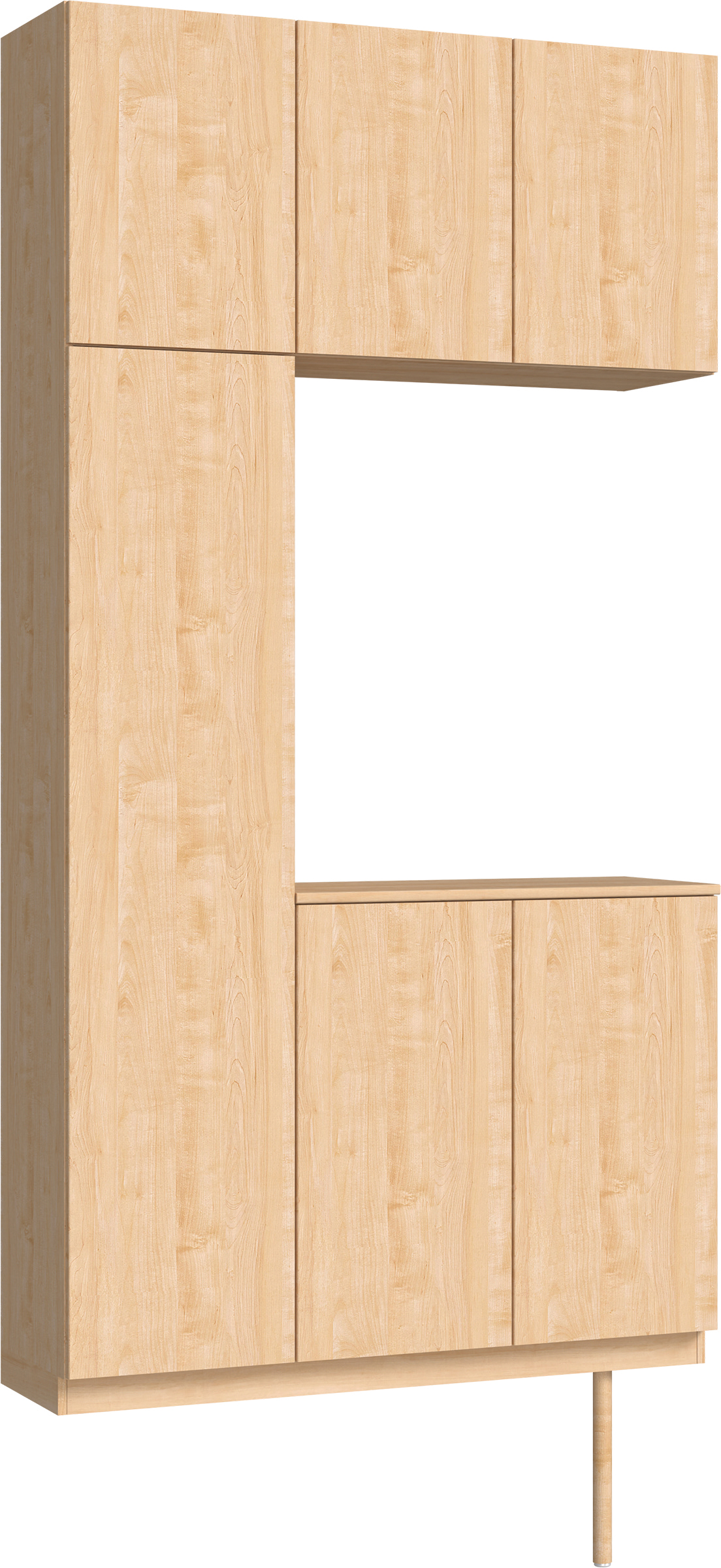 玄関収納　イエリア　開き戸ユニット　フラット縦木目　Ｓ３１　コの字ＰＬＡＮ　シューズ収納　ウッド扉　１２００幅　〈ミルベージュ柄〉　ハンドルレス