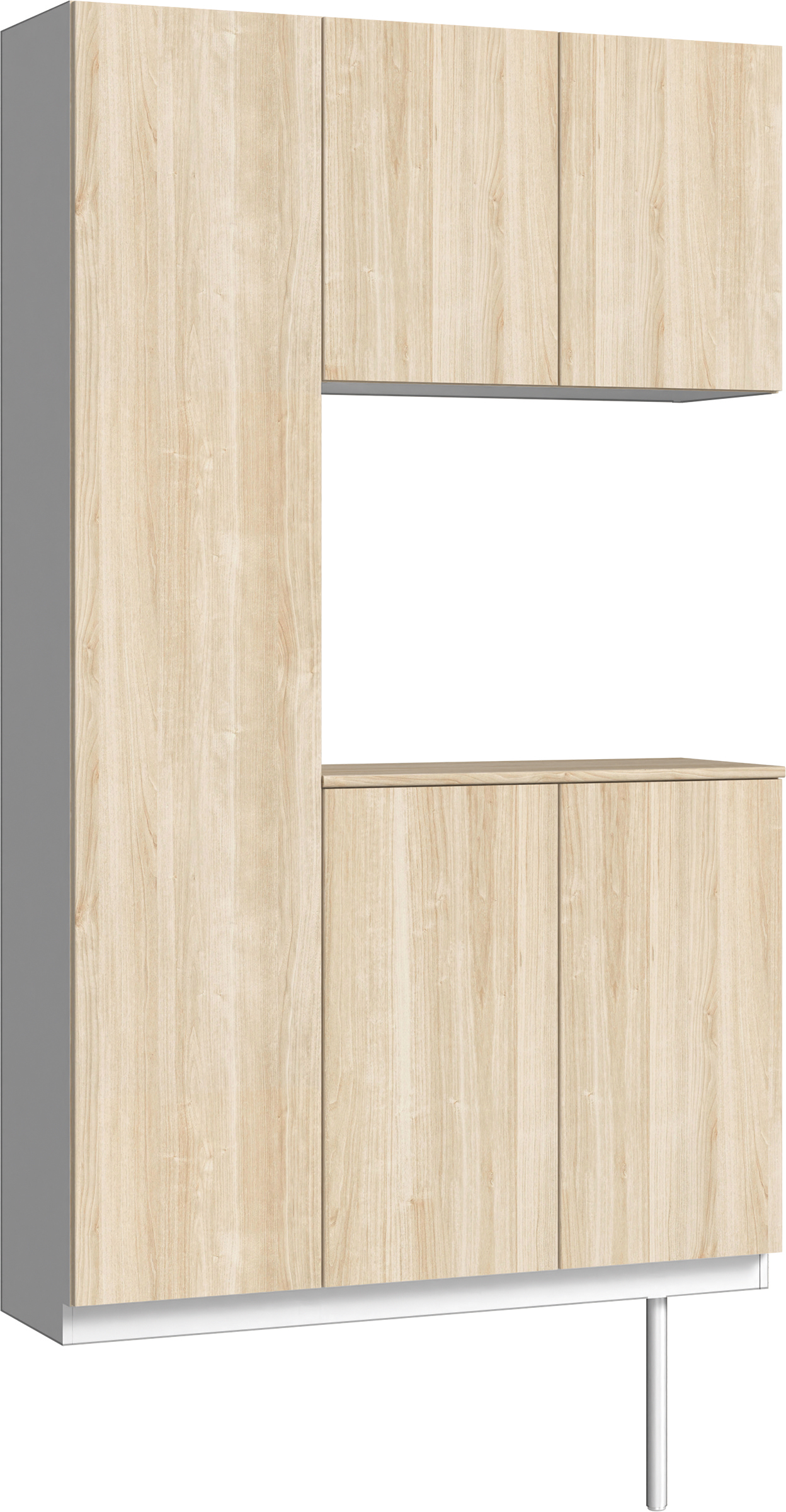 玄関収納　イエリア　開き戸ユニット　フラット　Ｓ９９　コの字ＰＬＡＮ　シューズ収納　パネル扉　１２００幅　〈コットンベージュ柄〉　ハンドルレス