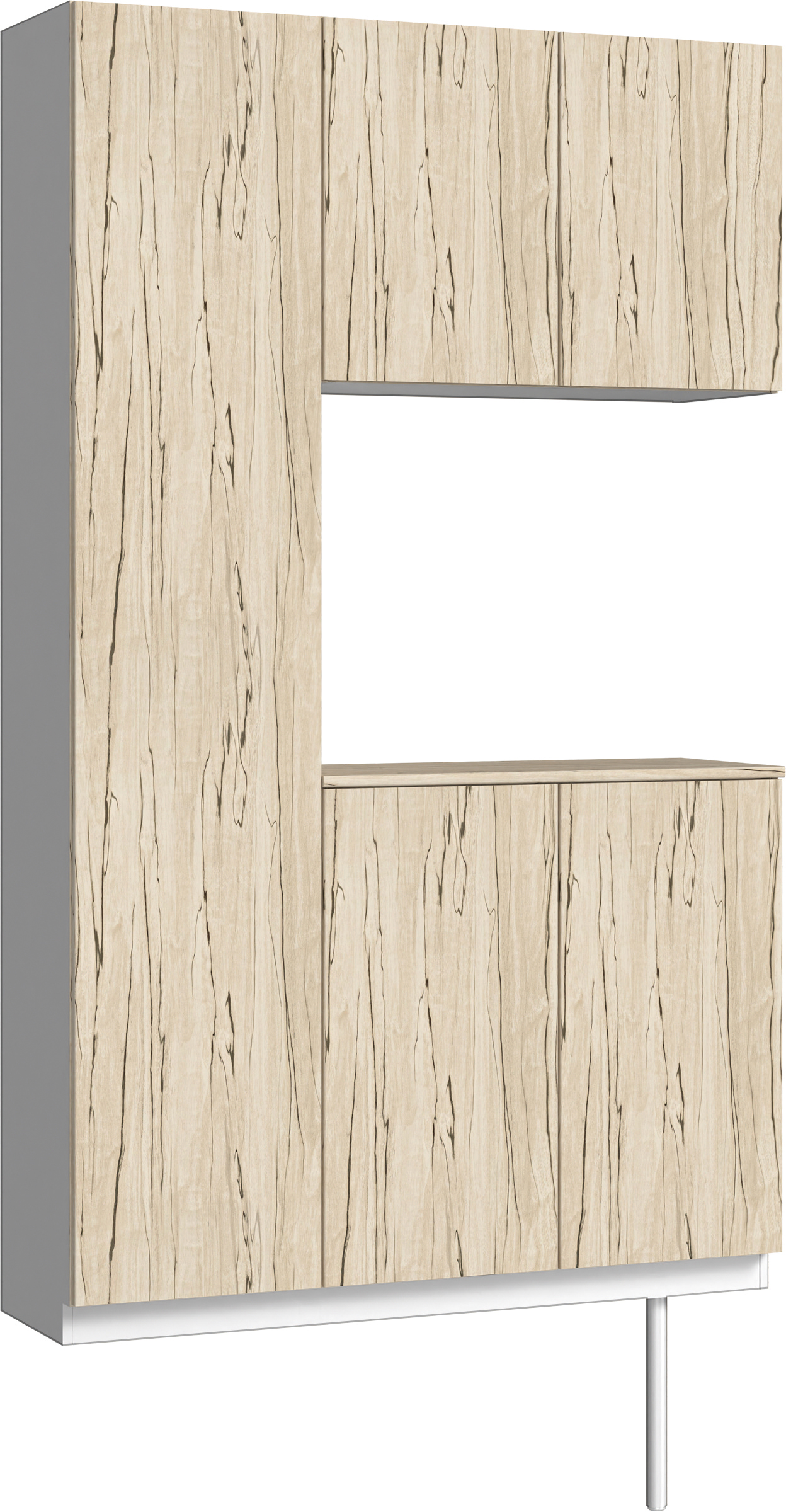 玄関収納　イエリア　開き戸ユニット　フラット　Ｓ９９　コの字ＰＬＡＮ　シューズ収納　パネル扉　１２００幅　〈スロウベージュ柄〉　ハンドルレス