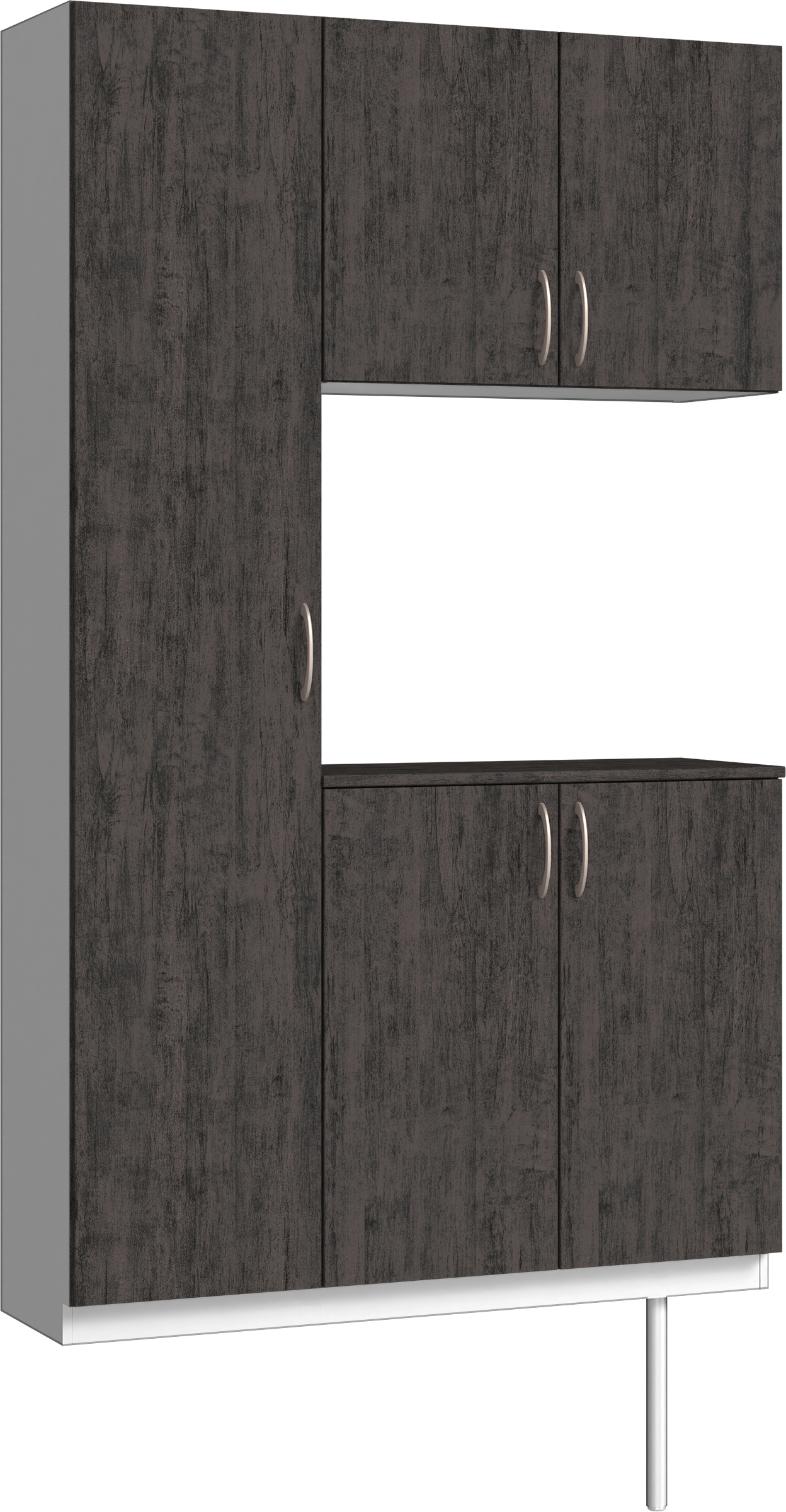 玄関収納　イエリア　開き戸ユニット　フラット　Ｓ９９　コの字ＰＬＡＮ　シューズ収納　パネル扉　１２００幅　〈ドライブラック柄〉　ハンドルラウンド型〈Ｔシルバー色〉