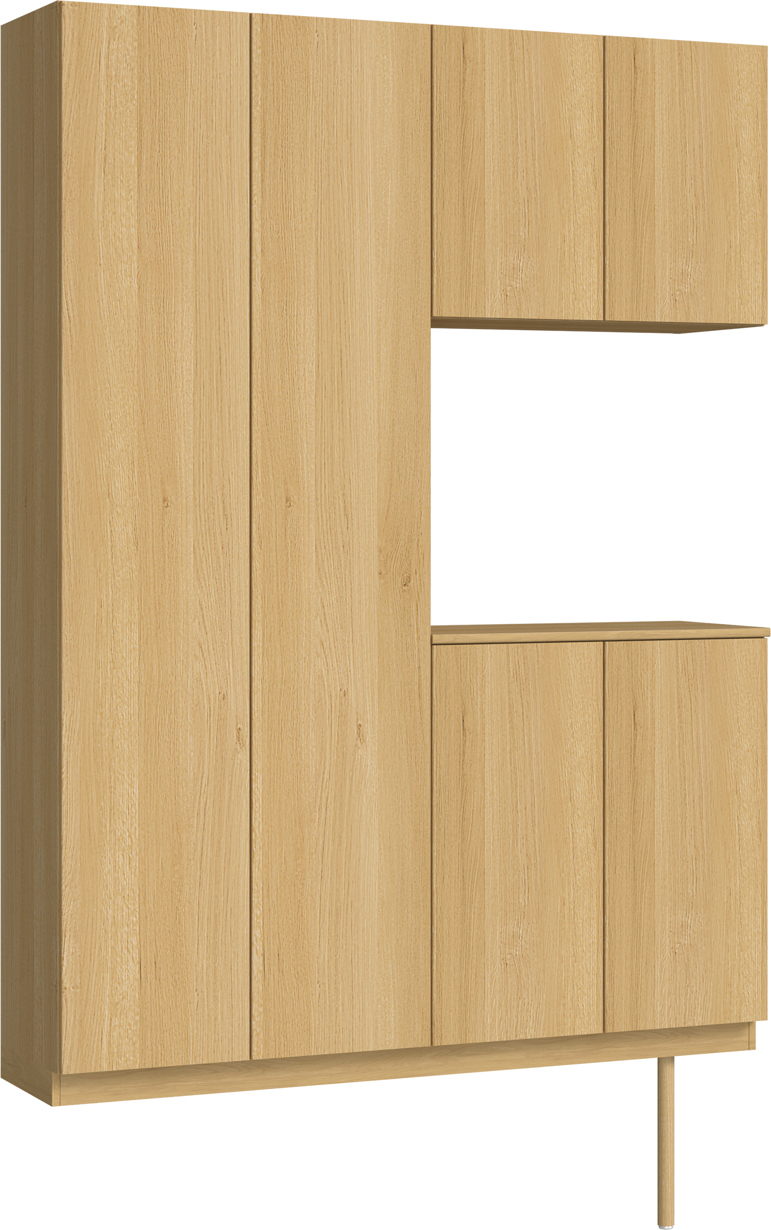 玄関収納　イエリア　開き戸ユニット　フラット縦木目　Ｓ８７　コの字ＰＬＡＮ　シューズ収納　ウッド扉　１４８０幅　〈ライトオーカー柄〉　ハンドルレス