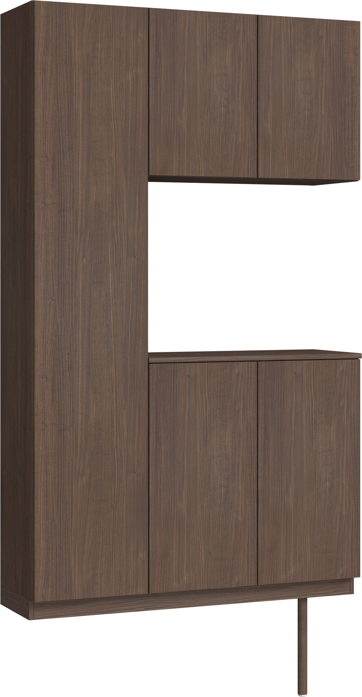 玄関収納　イエリア　開き戸ユニット　フラット縦木目　Ｓ９９　コの字ＰＬＡＮ　シューズ収納　ウッド扉　１２００幅　〈ダルブラウン柄〉　ハンドルレス