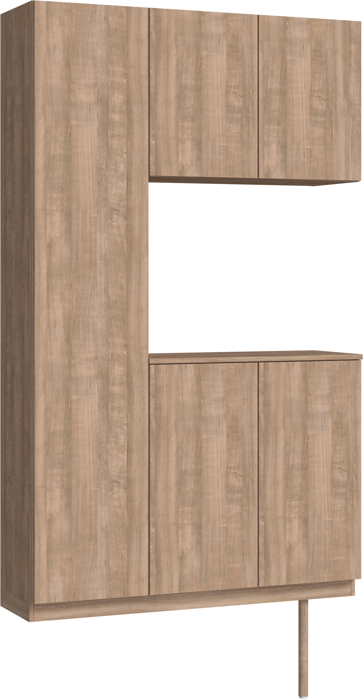 玄関収納　イエリア　開き戸ユニット　フラット縦木目　Ｓ９９　コの字ＰＬＡＮ　シューズ収納　ウッド扉　１２００幅　〈トープグレー柄〉　ハンドルレス