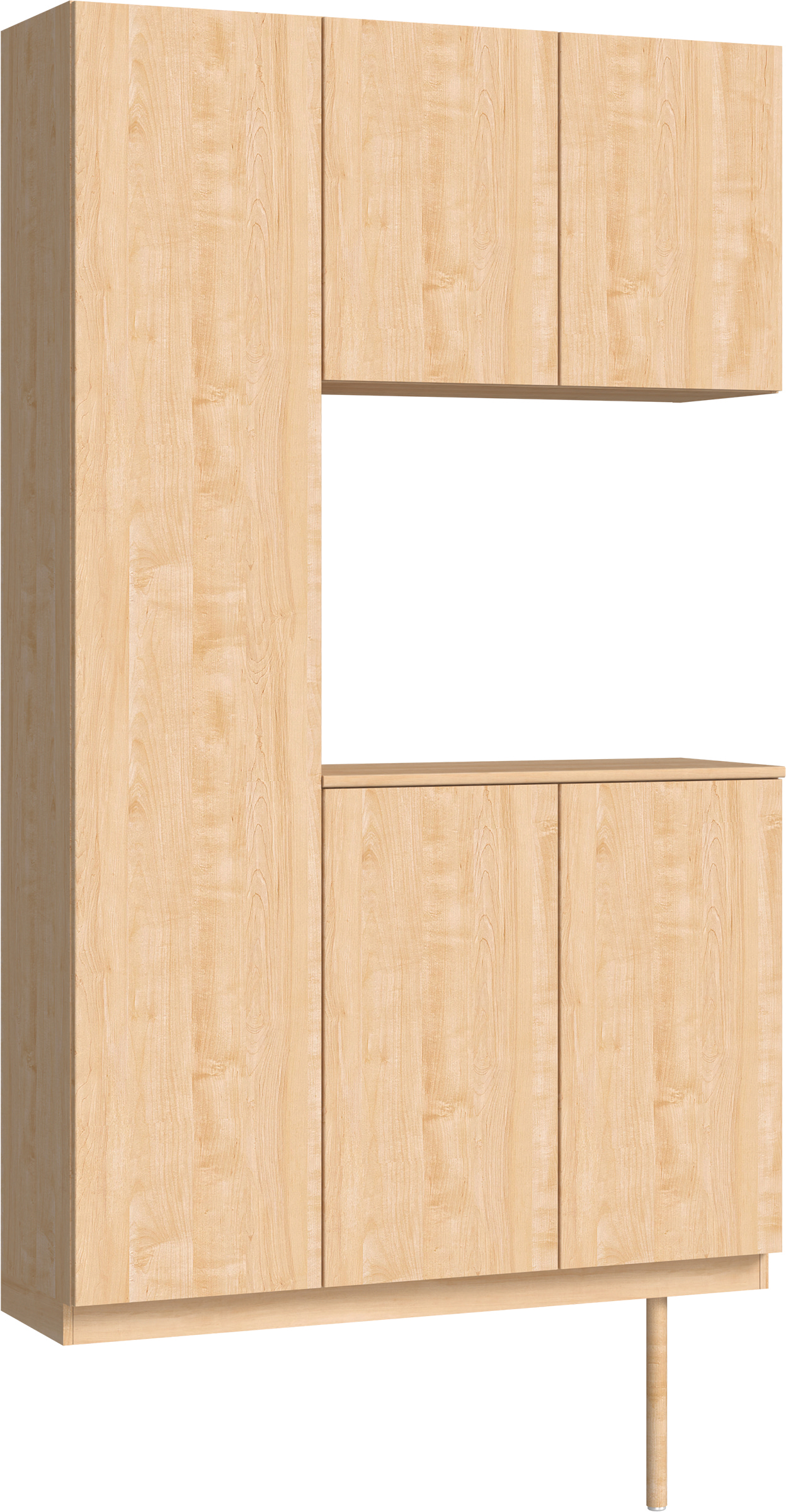 玄関収納　イエリア　開き戸ユニット　フラット縦木目　Ｓ９９　コの字ＰＬＡＮ　シューズ収納　ウッド扉　１２００幅　〈ミルベージュ柄〉　ハンドルレス