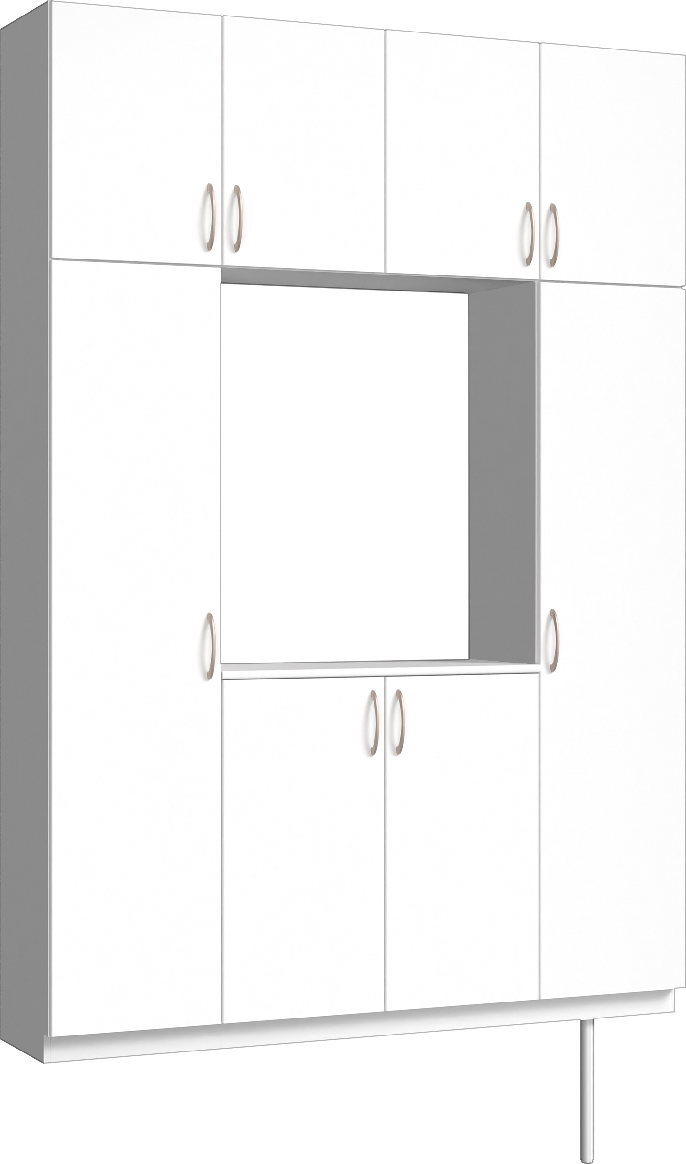 玄関収納　イエリア　開き戸ユニット　フラット縦木目　Ｓ１５　ロの字ＰＬＡＮ　シューズ収納　ウッド扉　１６００幅　　〈パウダーホワイト柄〉　ハンドルラウンド型〈Ｔシルバー色〉