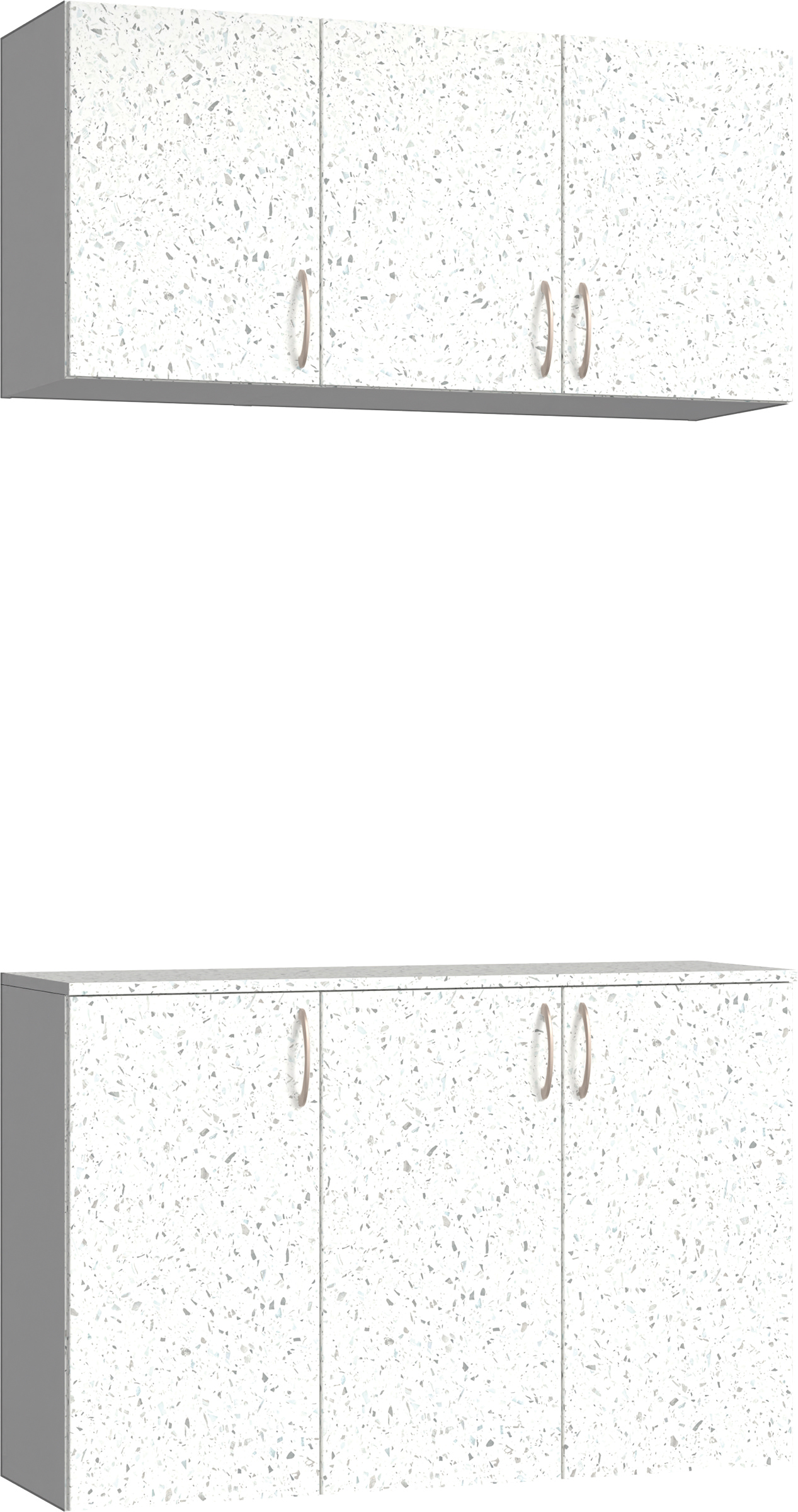 玄関収納　イエリア　開き戸ユニット　フラット　Ｓ３９　二の字ＰＬＡＮ　パネル扉　１２００幅　〈テラゾホワイト柄〉　ハンドルラウンド型〈Ｔシルバー色〉