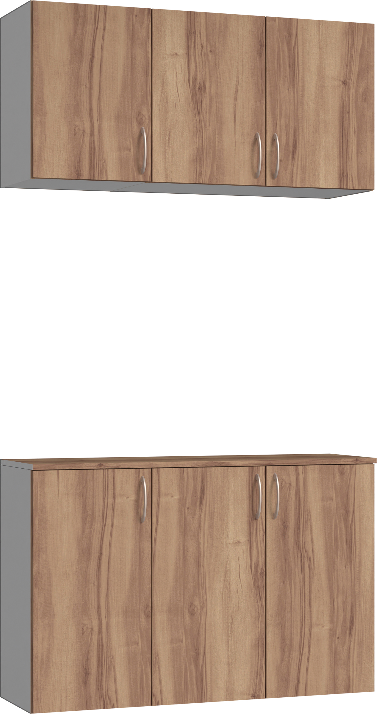 玄関収納　イエリア　開き戸ユニット　フラット　Ｓ３９　二の字ＰＬＡＮ　パネル扉　１２００幅　〈バームブラウン柄〉　ハンドルラウンド型〈Ｔシルバー色〉