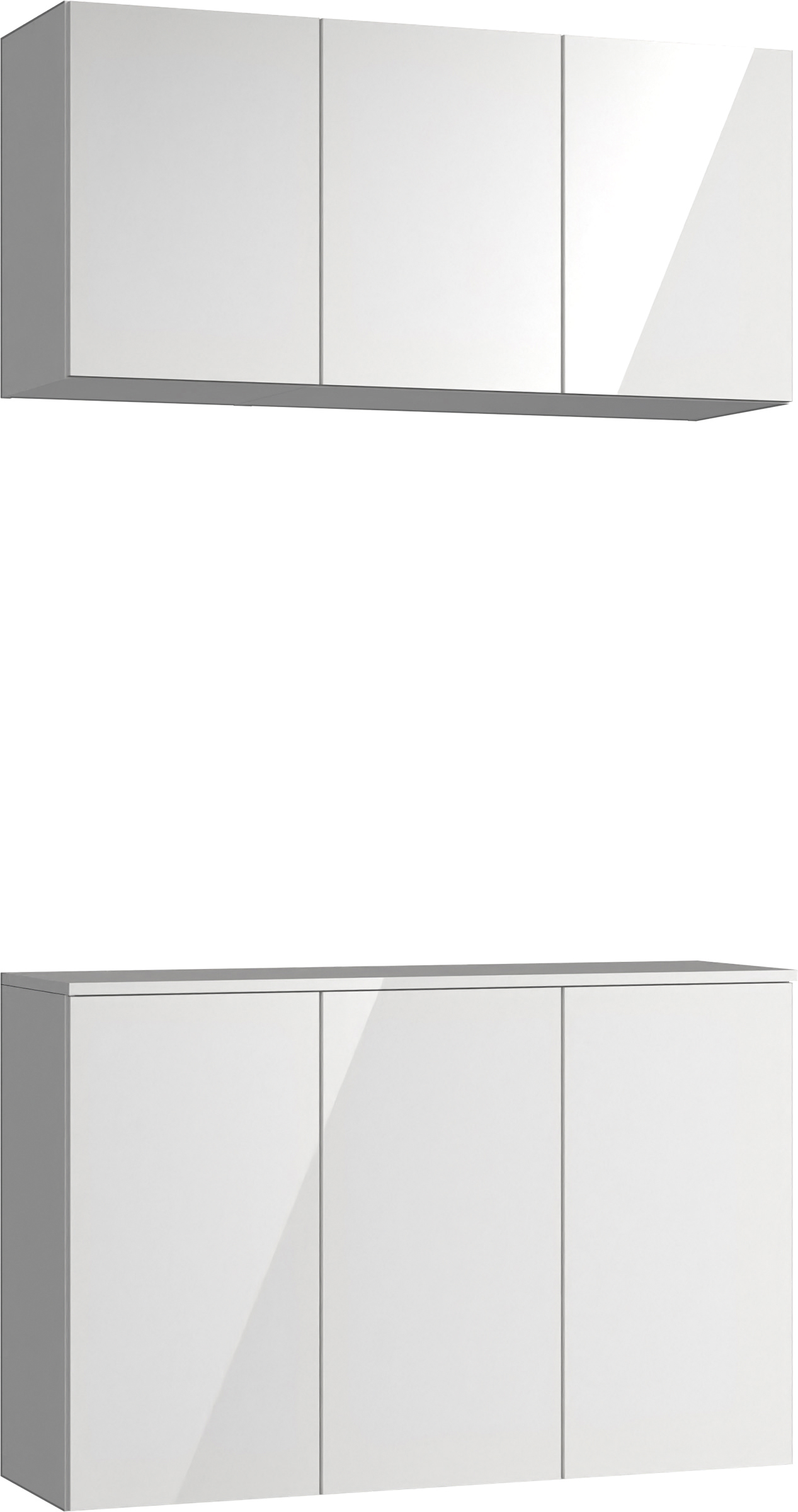 玄関収納　イエリア　開き戸ユニット　フラット　Ｓ３９　二の字ＰＬＡＮ　パネル扉　１２００幅　〈ルミホワイト柄〉　ハンドルレス