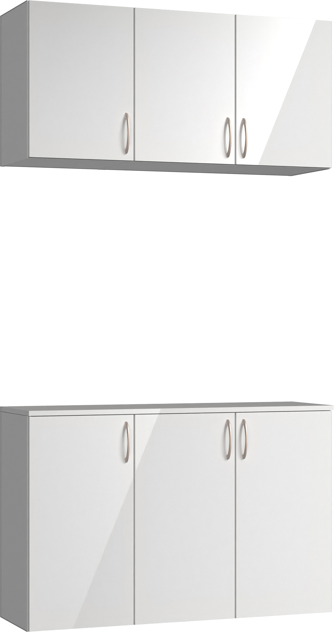 玄関収納　イエリア　開き戸ユニット　フラット　Ｓ３９　二の字ＰＬＡＮ　パネル扉　１２００幅　〈ルミホワイト柄〉　ハンドルラウンド型〈Ｔシルバー色〉