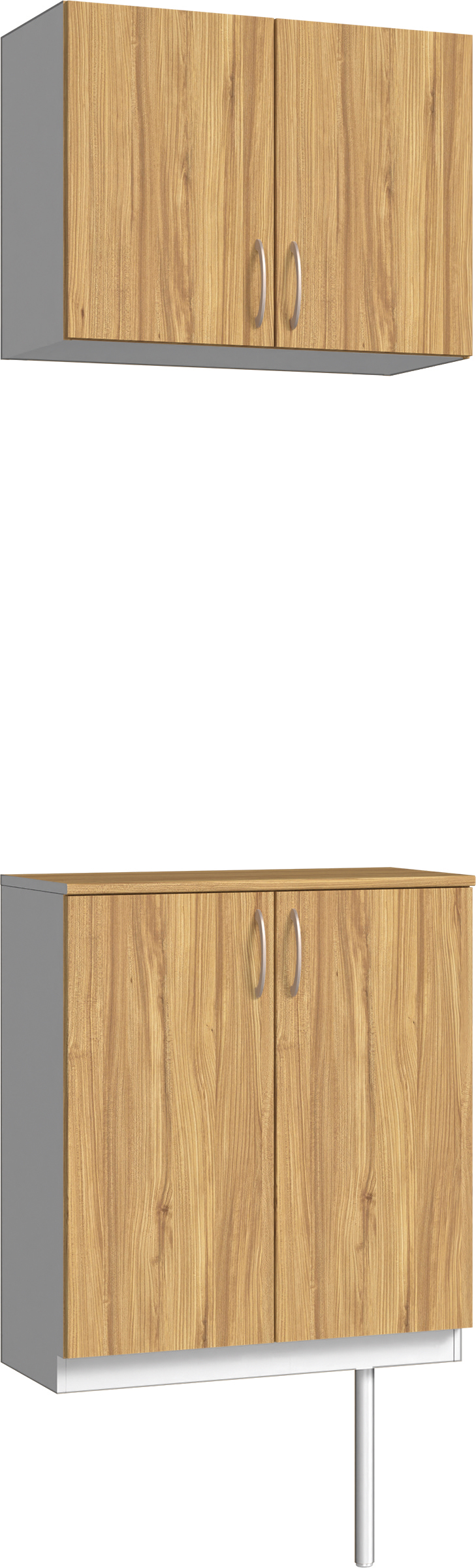 玄関収納　イエリア　開き戸ユニット　フラット　Ｓ６１　二の字ＰＬＡＮ　パネル扉　７４０幅　〈シナモンブラウン柄〉　ハンドルラウンド型〈Ｔシルバー色〉