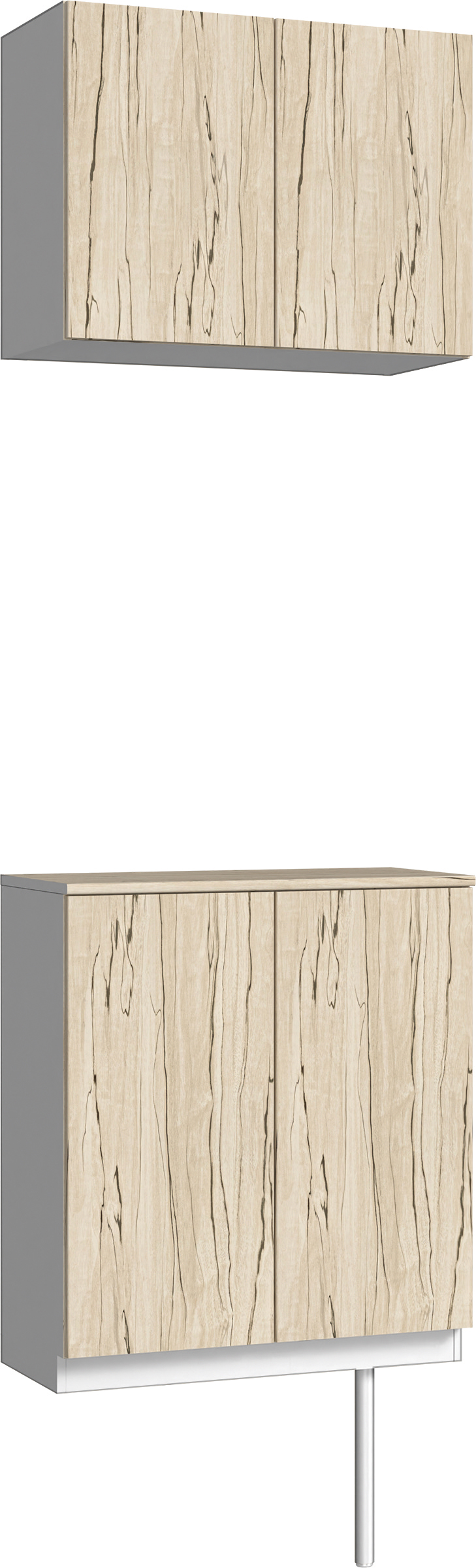 玄関収納　イエリア　開き戸ユニット　フラット　Ｓ６１　二の字ＰＬＡＮ　パネル扉　７４０幅　〈スロウベージュ柄〉　ハンドルレス