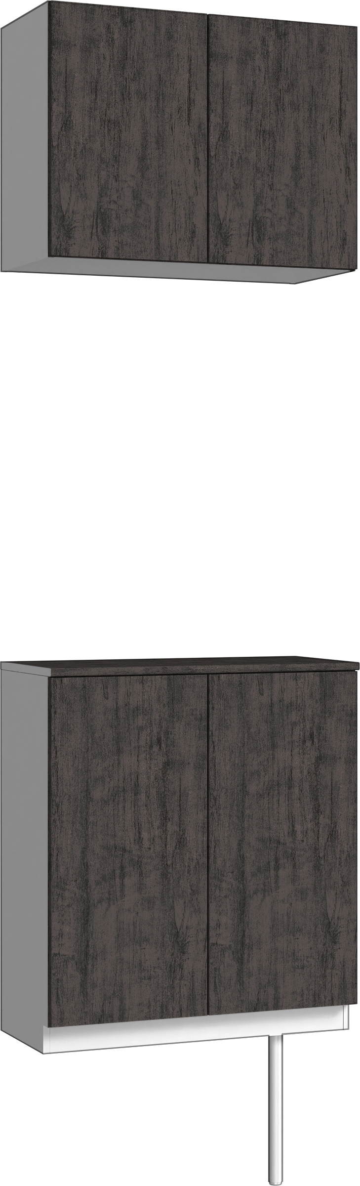 玄関収納　イエリア　開き戸ユニット　フラット　Ｓ６１　二の字ＰＬＡＮ　パネル扉　７４０幅　〈ドライブラック柄〉　ハンドルレス