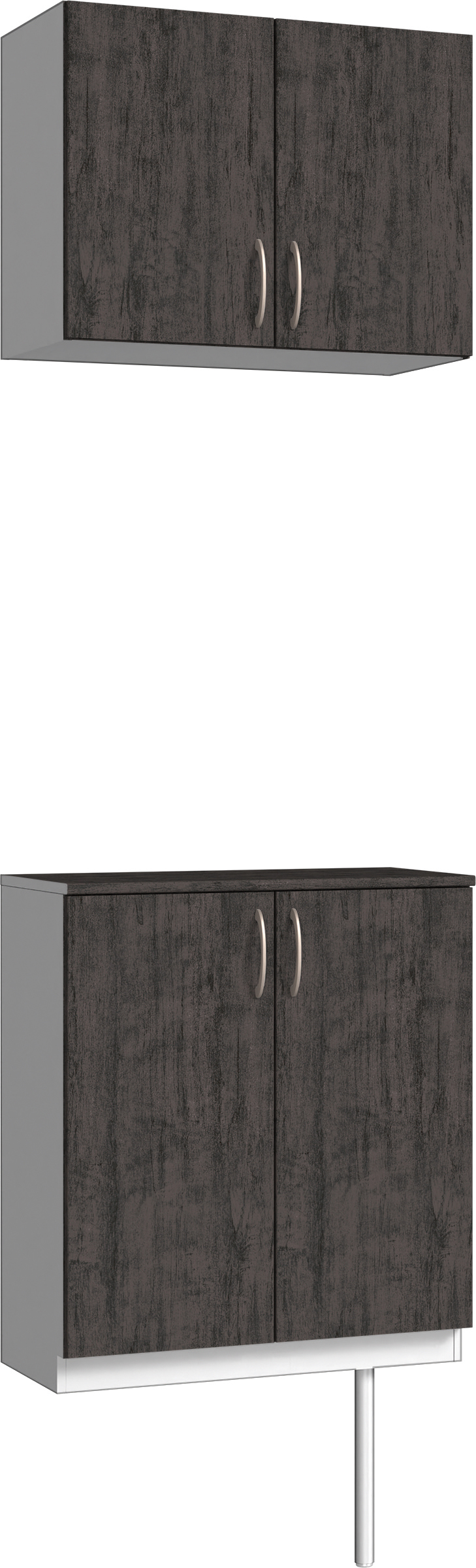 玄関収納　イエリア　開き戸ユニット　フラット　Ｓ６１　二の字ＰＬＡＮ　パネル扉　７４０幅　〈ドライブラック柄〉　ハンドルラウンド型〈Ｔシルバー色〉