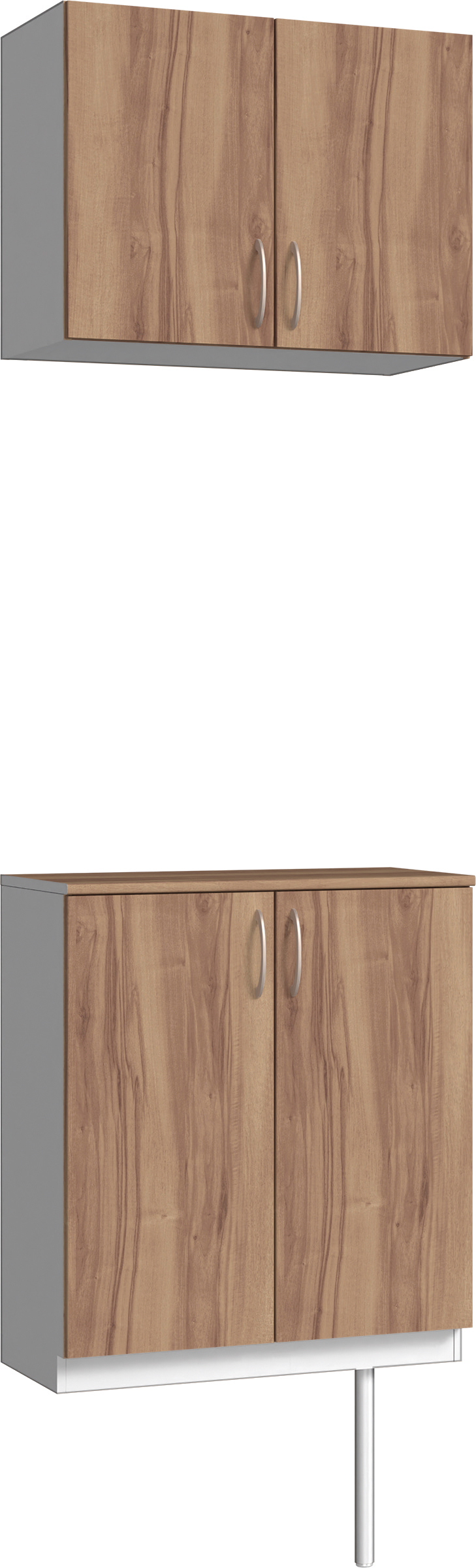 玄関収納　イエリア　開き戸ユニット　フラット　Ｓ６１　二の字ＰＬＡＮ　パネル扉　７４０幅　〈バームブラウン柄〉　ハンドルラウンド型〈Ｔシルバー色〉