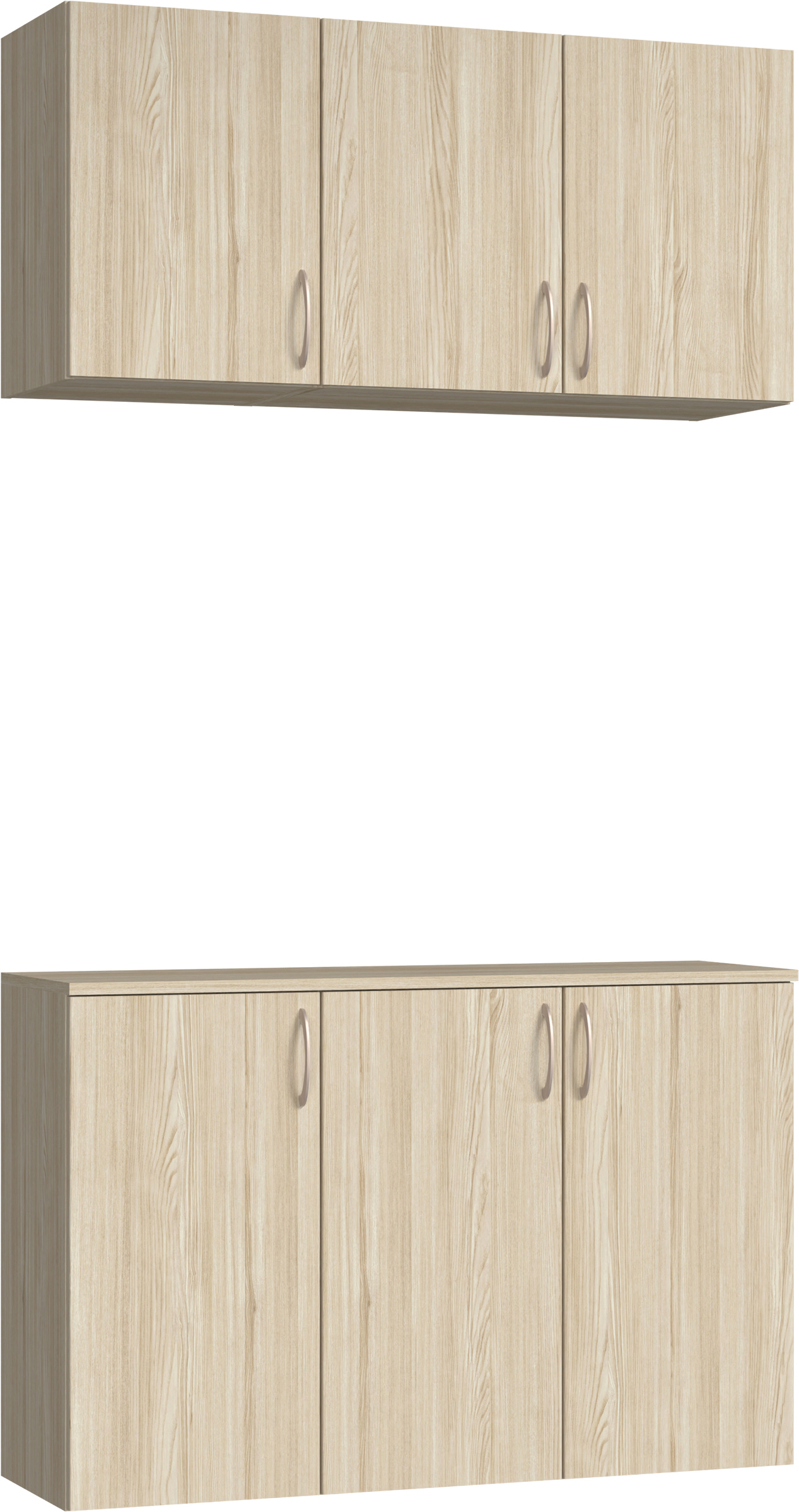 玄関収納　イエリア　開き戸ユニット　フラット縦木目　Ｓ３９　二の字ＰＬＡＮ　ウッド扉　１２００幅　〈ソフトグレージュ柄〉　ハンドルラウンド型〈Ｔシルバー色〉